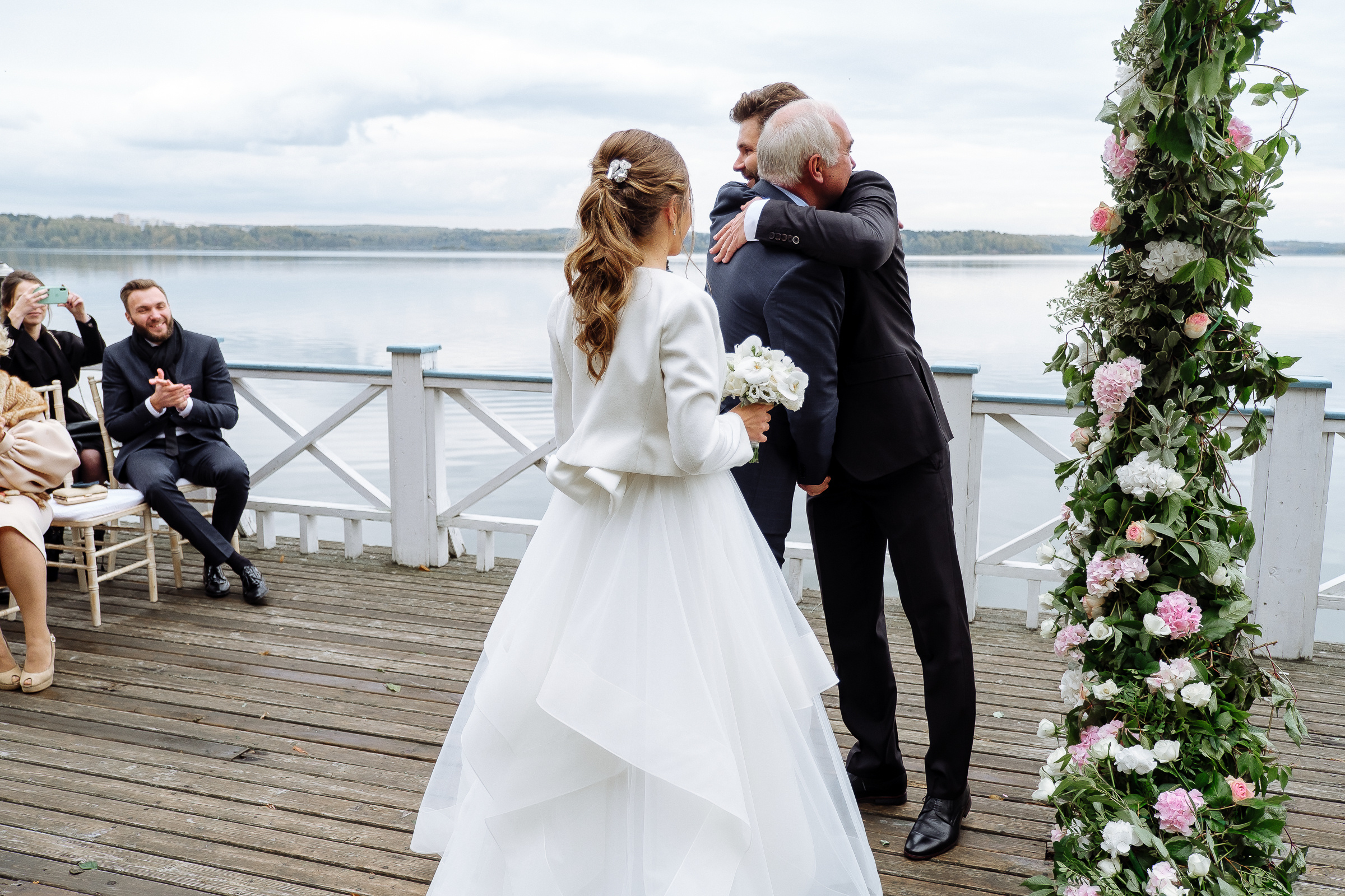 Groom with father of the bride, by Tanya Bodgan, London wedding photographer.