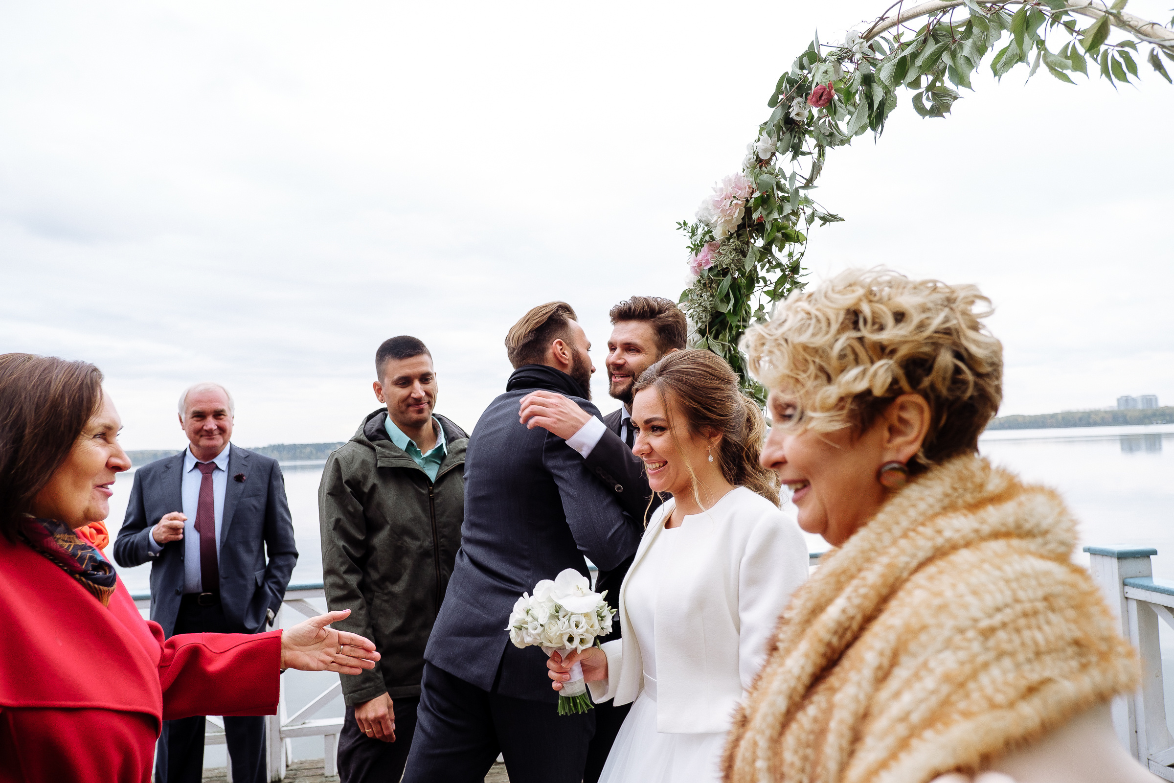Family congratulations, by Tanya Bodgan, Bude wedding photography.