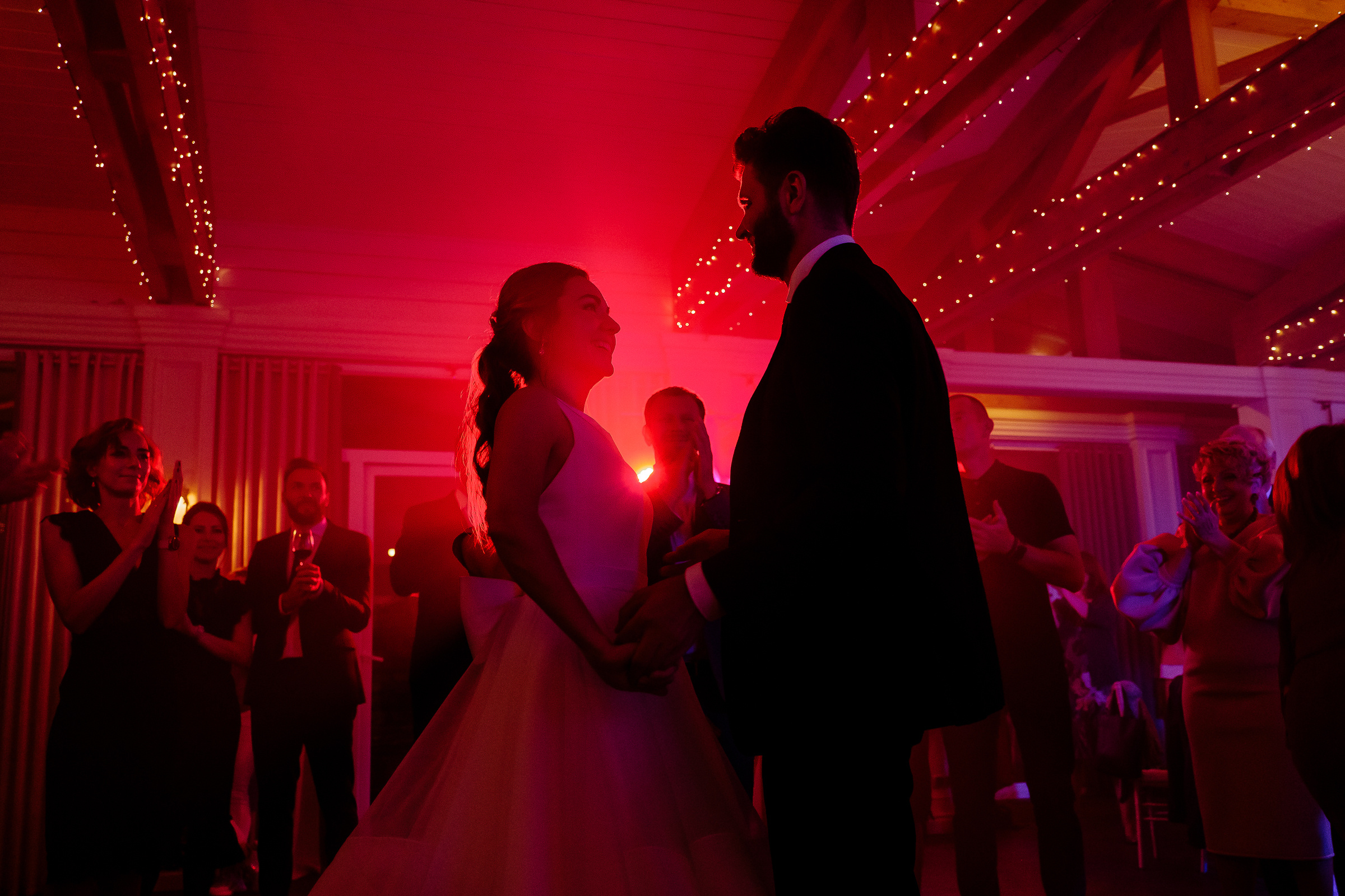 Bride on dance floor, by Tanya Bodgan, London wedding photographer.