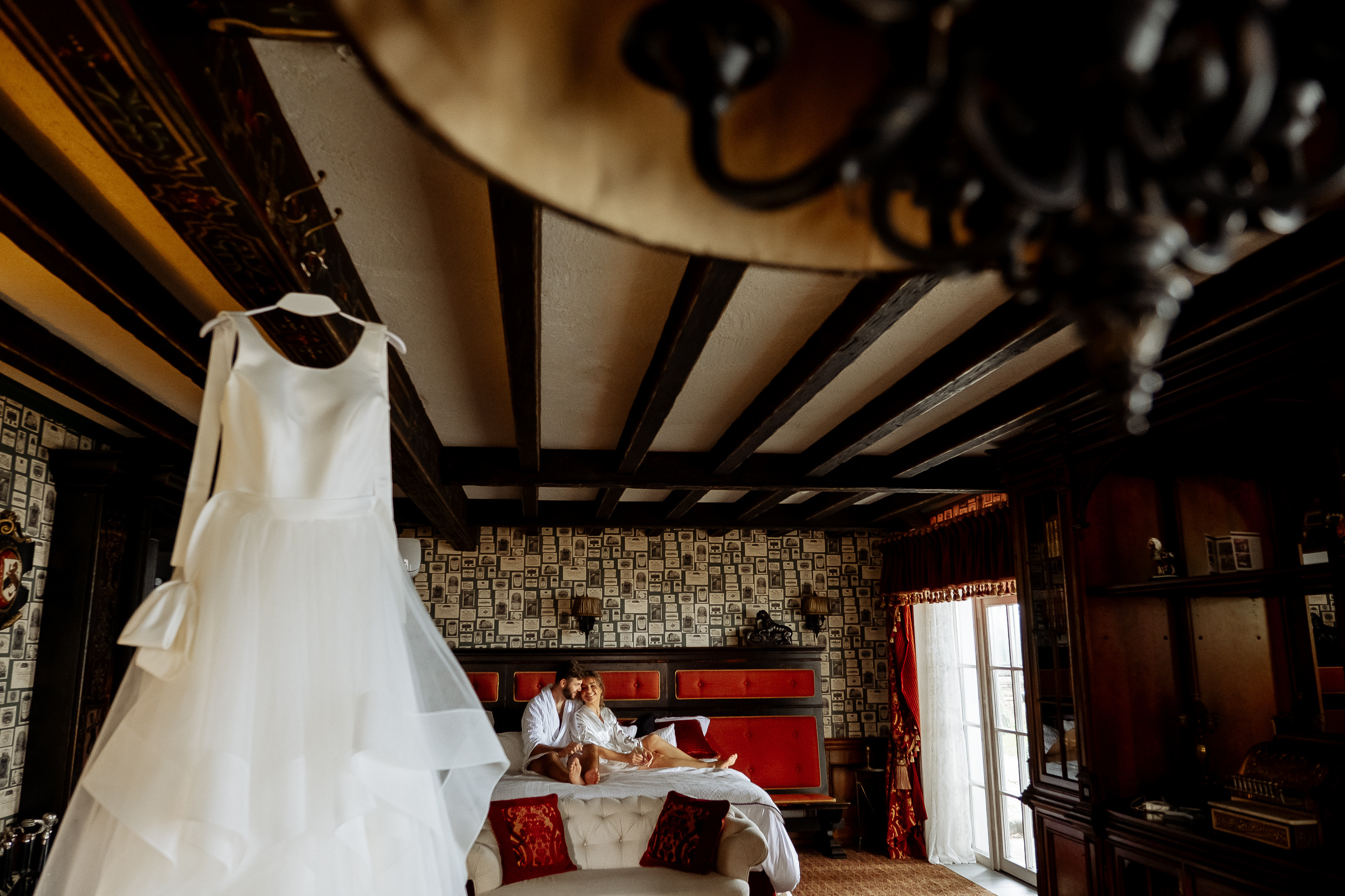 Bride’s dress detail, by Tanya Bodgan, St Ives wedding photography.