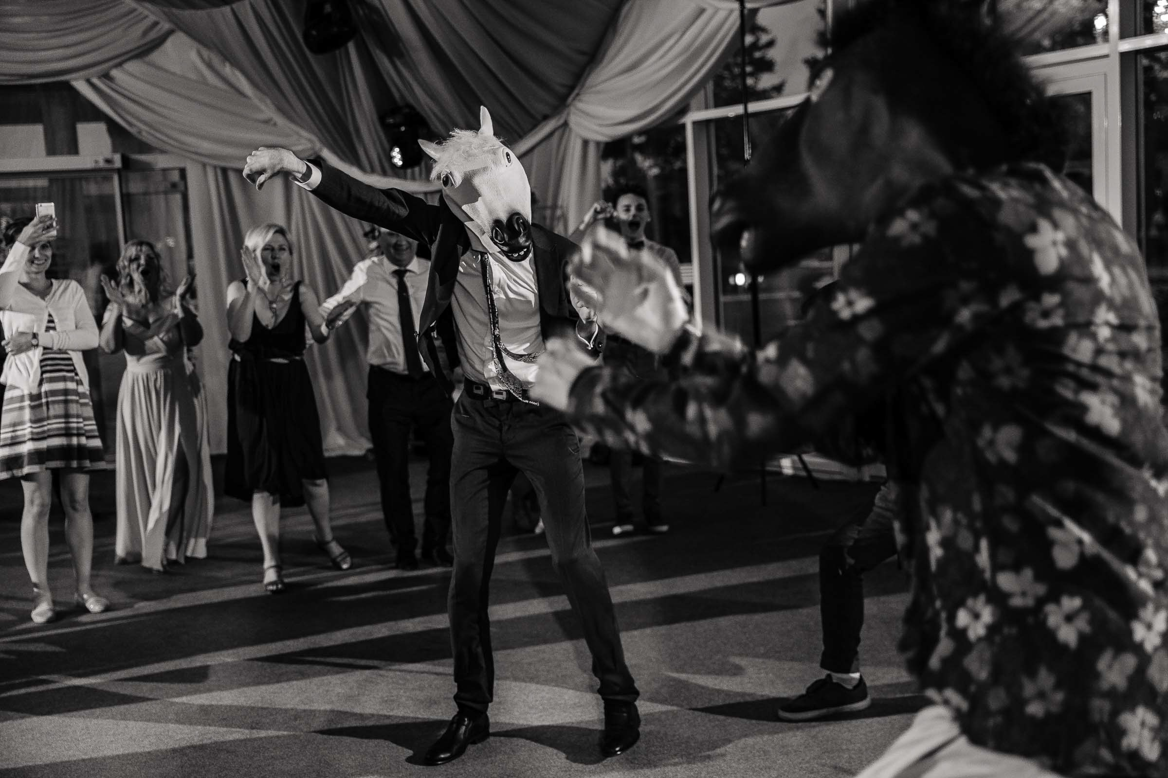 Dance floor laughter, by Tanya Bodgan, Bude, Cornwall wedding photography.