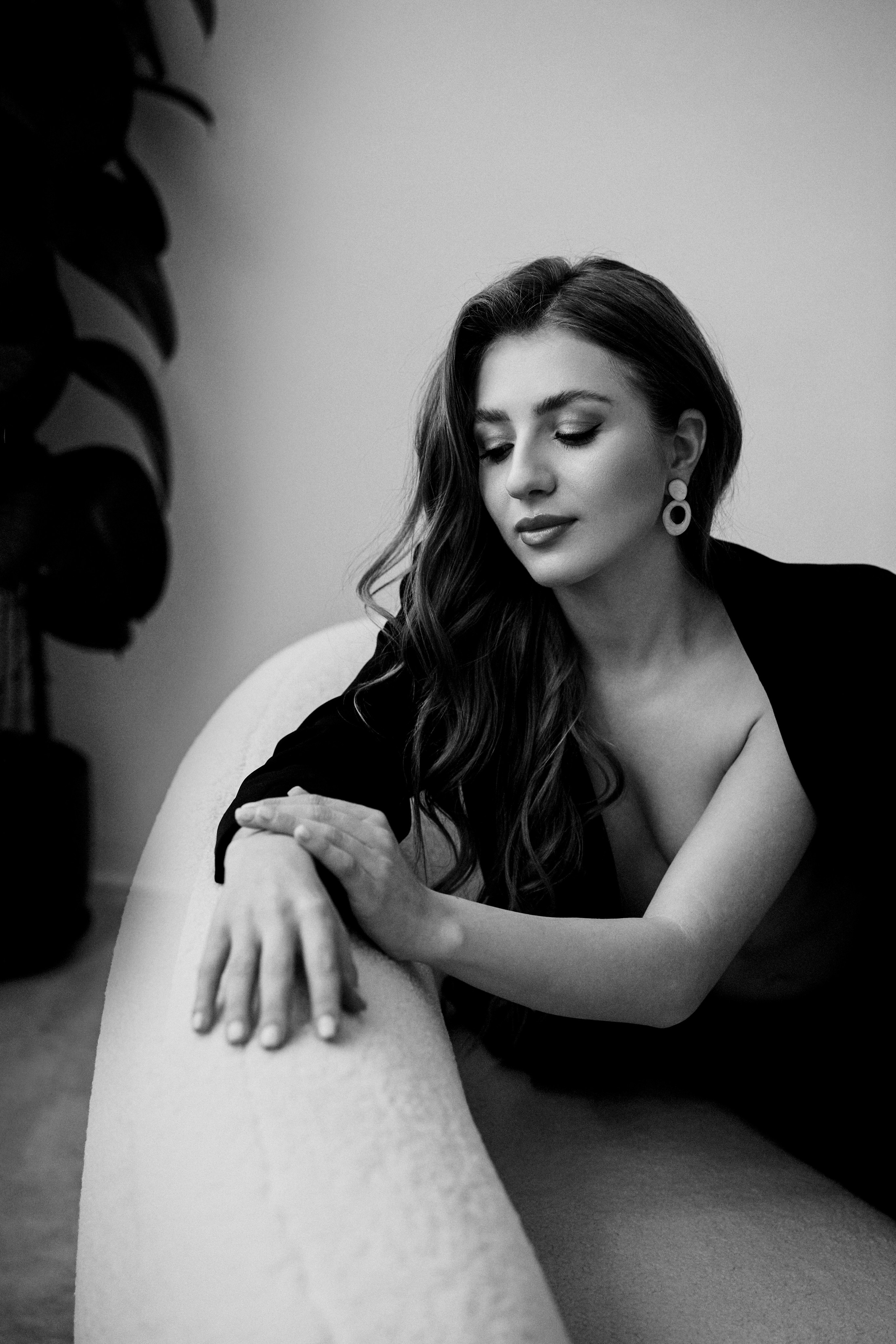 Анна. Черно-белый портрет. Фотограф в Барселоне Жанна Захарченко