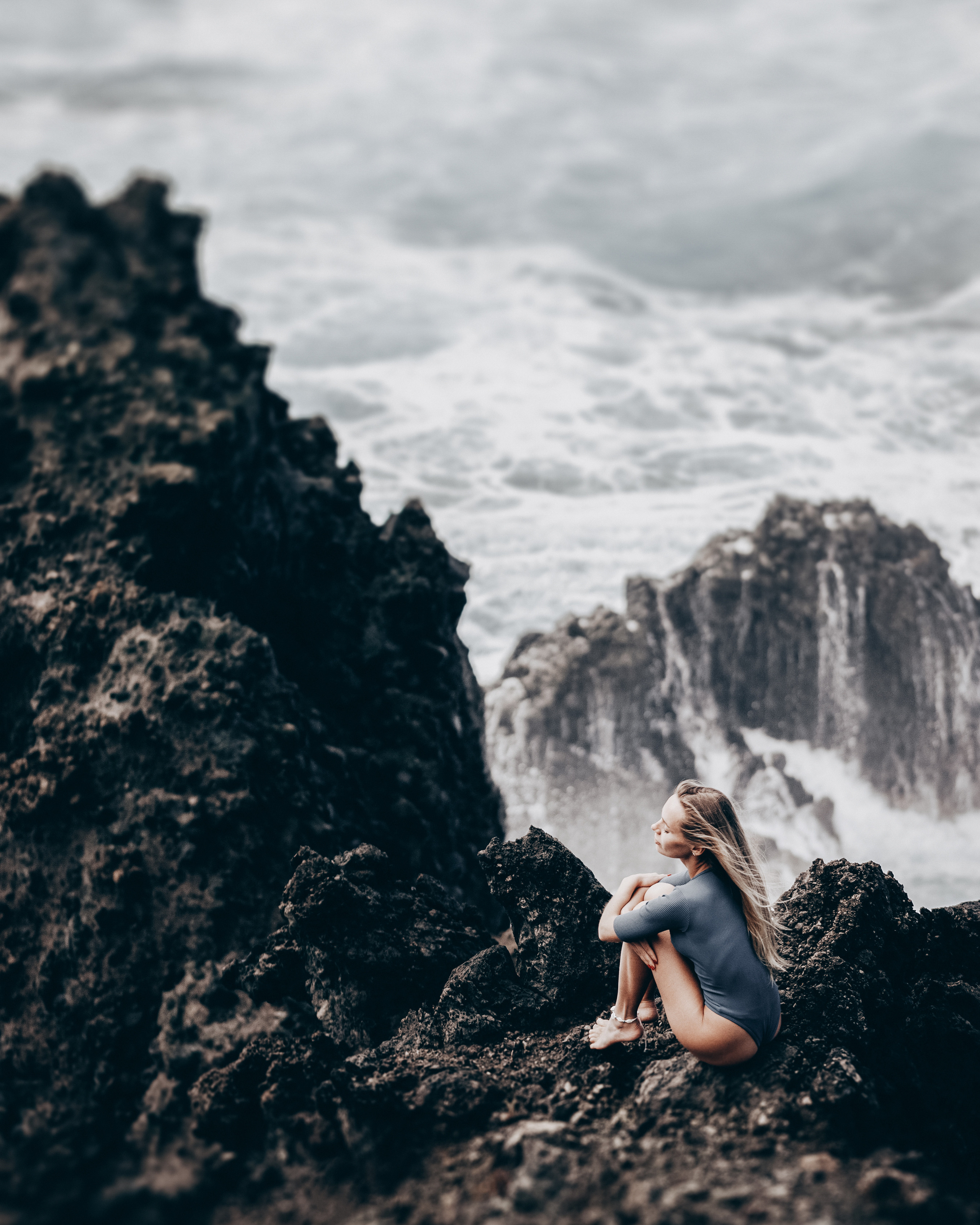 Lady in mountains photoshoot Tenerife