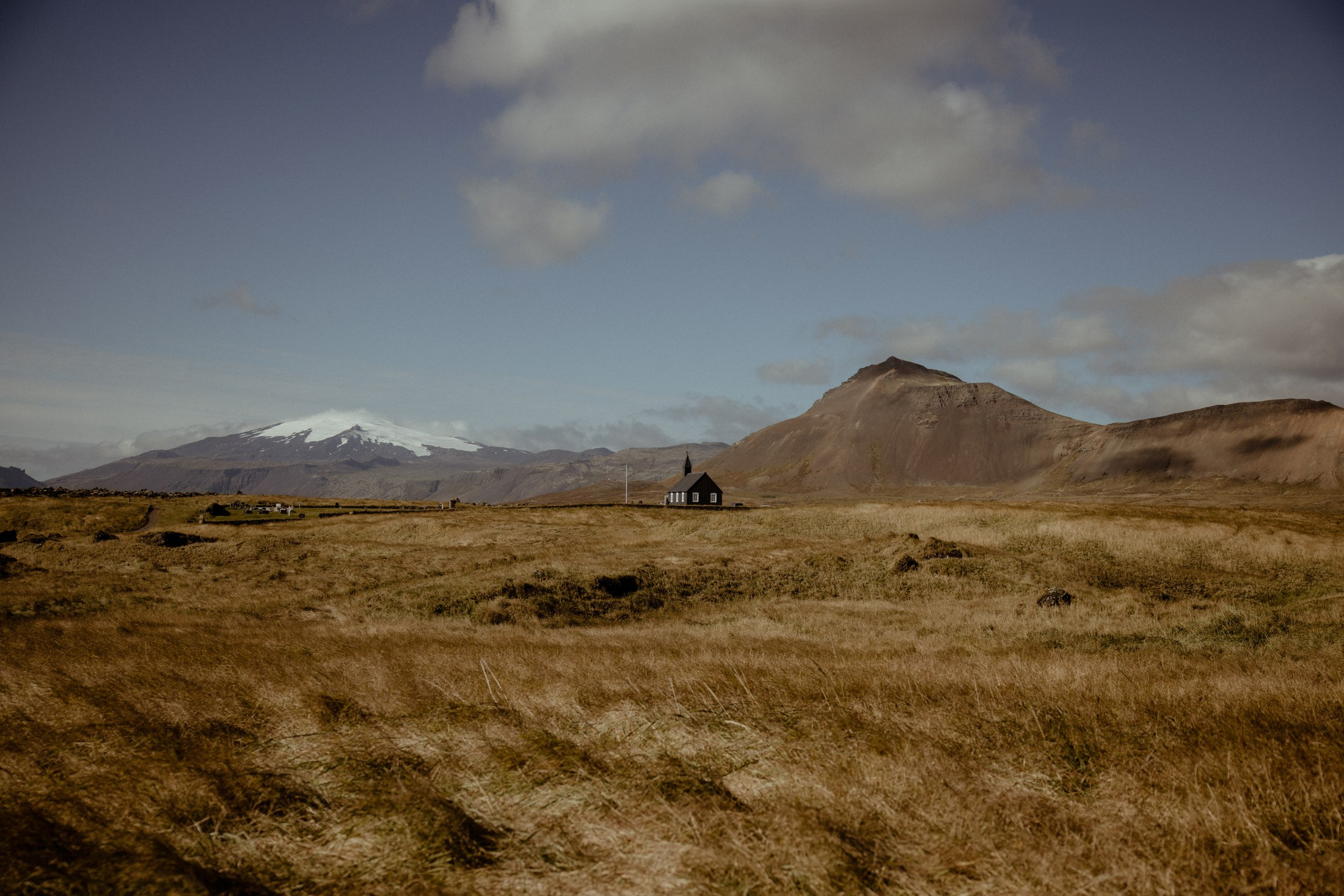Iceland elopement at Budir Black Church | Snæfellsnes wedding by Iceland elopement photographer & videographer. Iceland elopement photographer & videographer