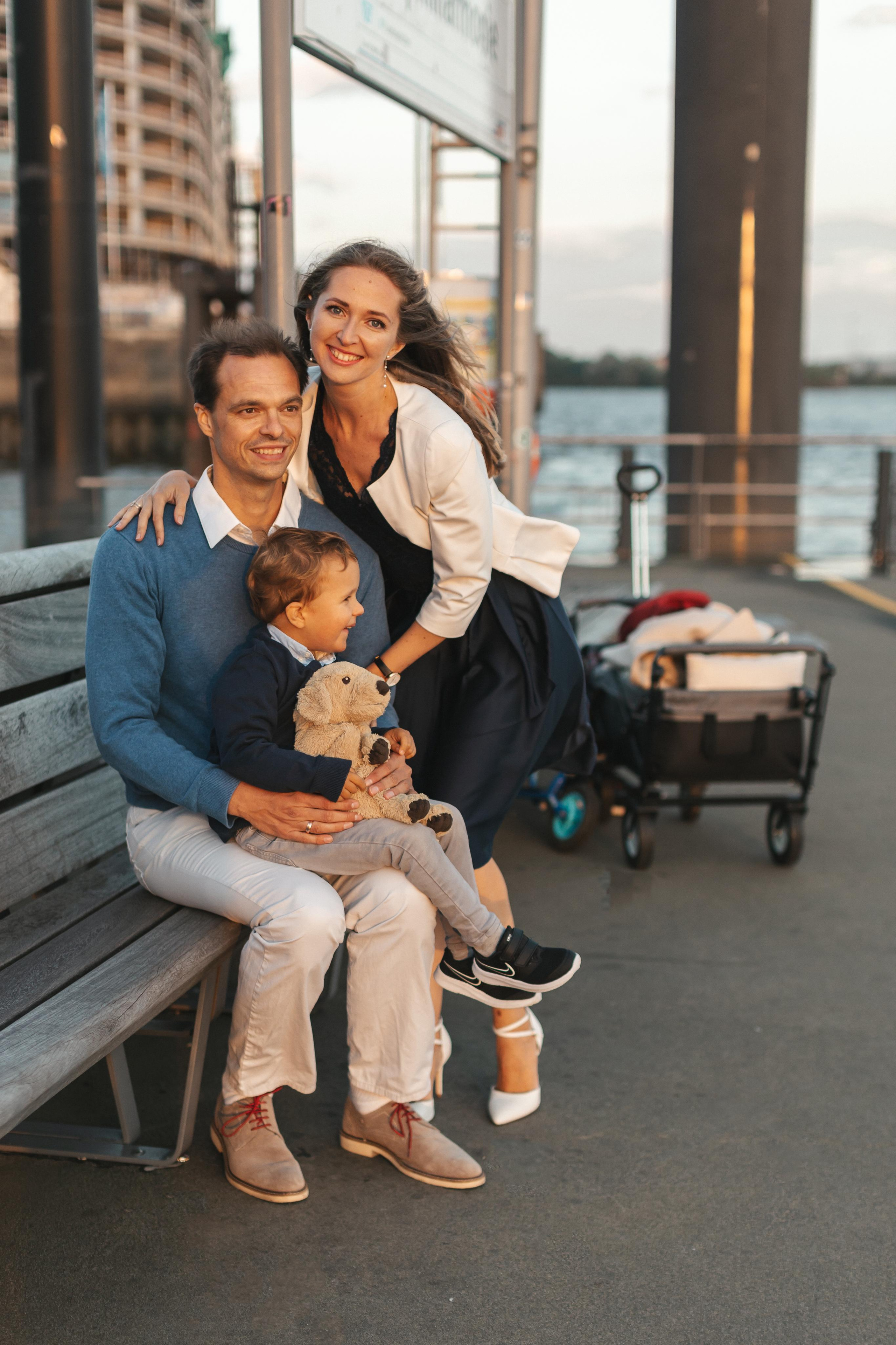 Familienspaziergang in Hamburg in der HafenCity. Maria Chistyakovа — Fotografin in Karlsruhe, Baden-Baden und Umgebung