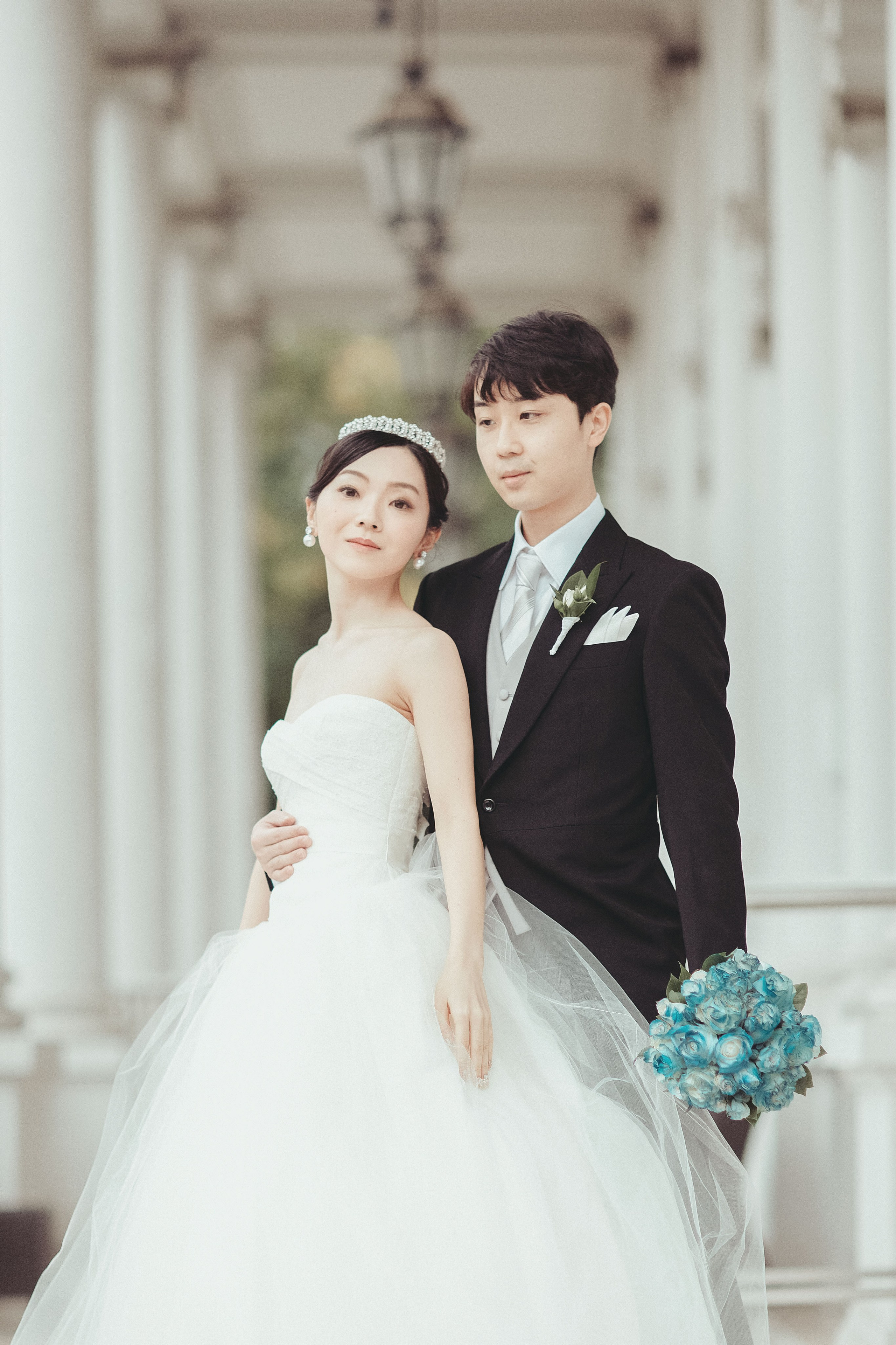 Simply, classical bride and groom portrait.