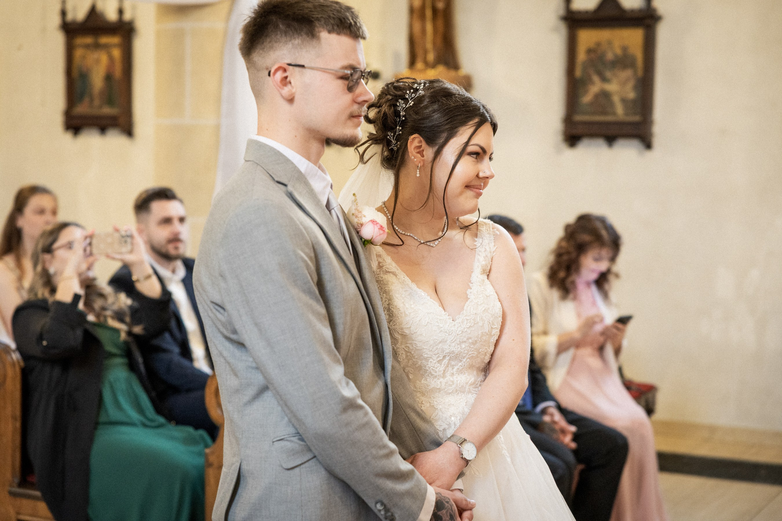 Kirchliche Trauung. Hochzeitfotograf in Bielefeld