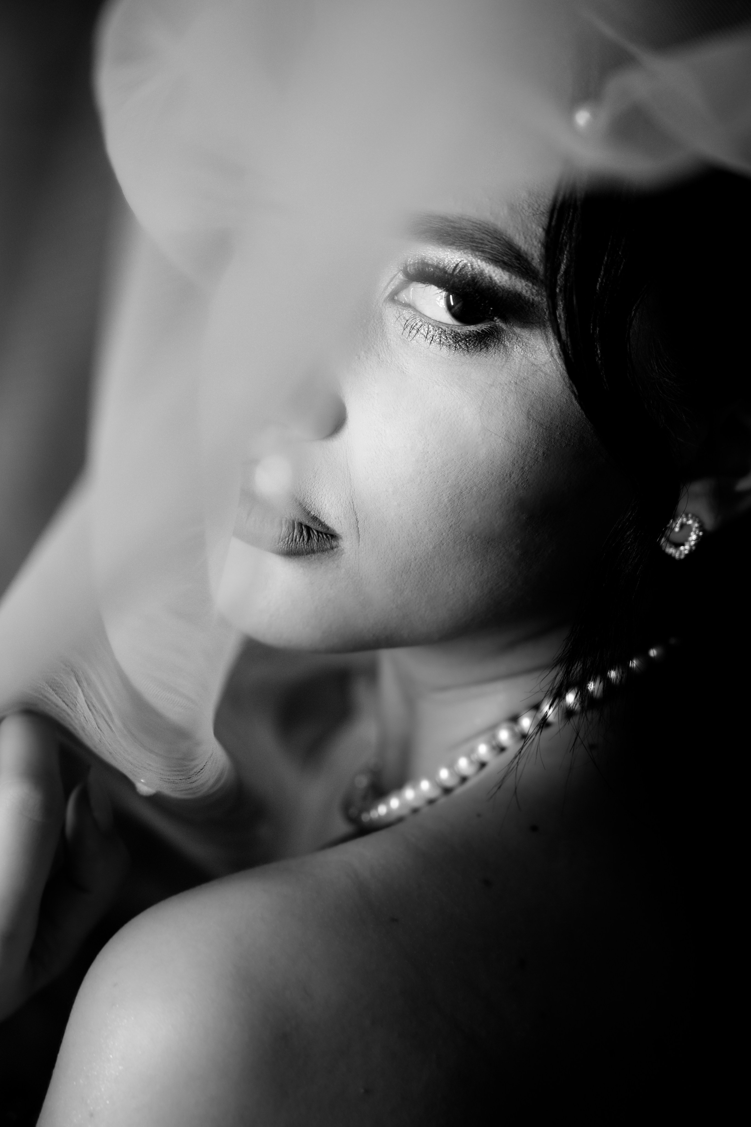 detaliu voal cu texturi delicate – fotograf nuntă