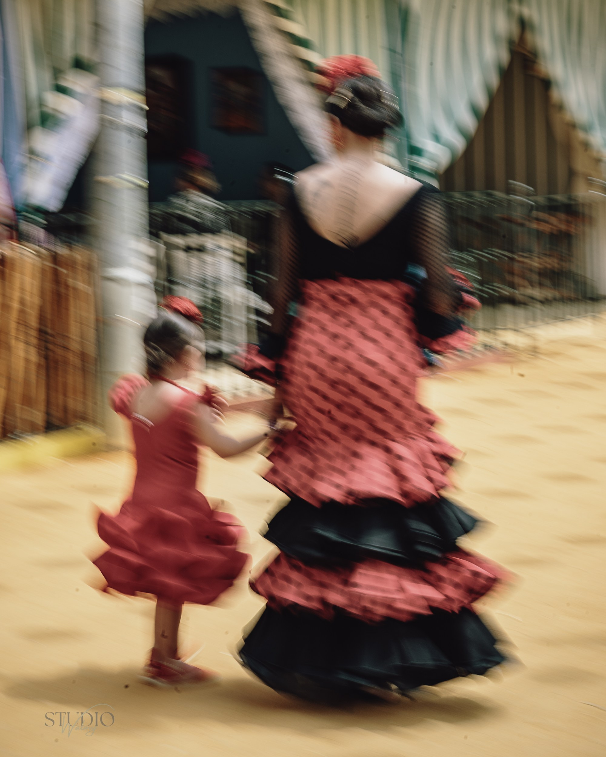 Sesión de fotos en feria de Abril de Sevilla. Inicio