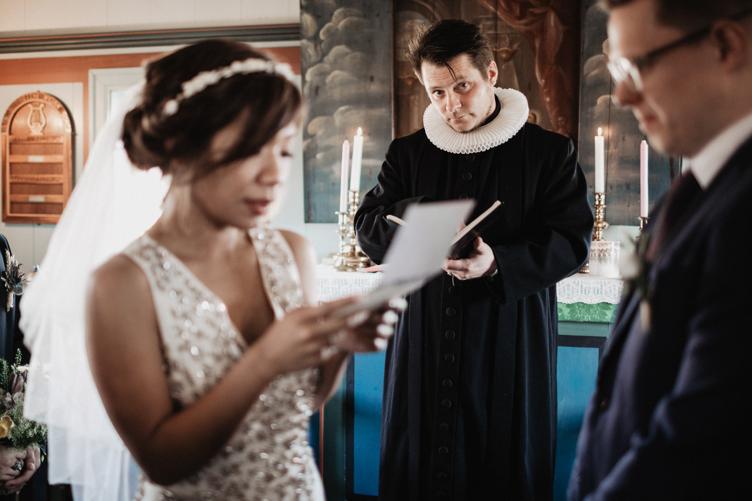 Wedding in Budir black church in Iceland. Iceland elopement photographer & videographer