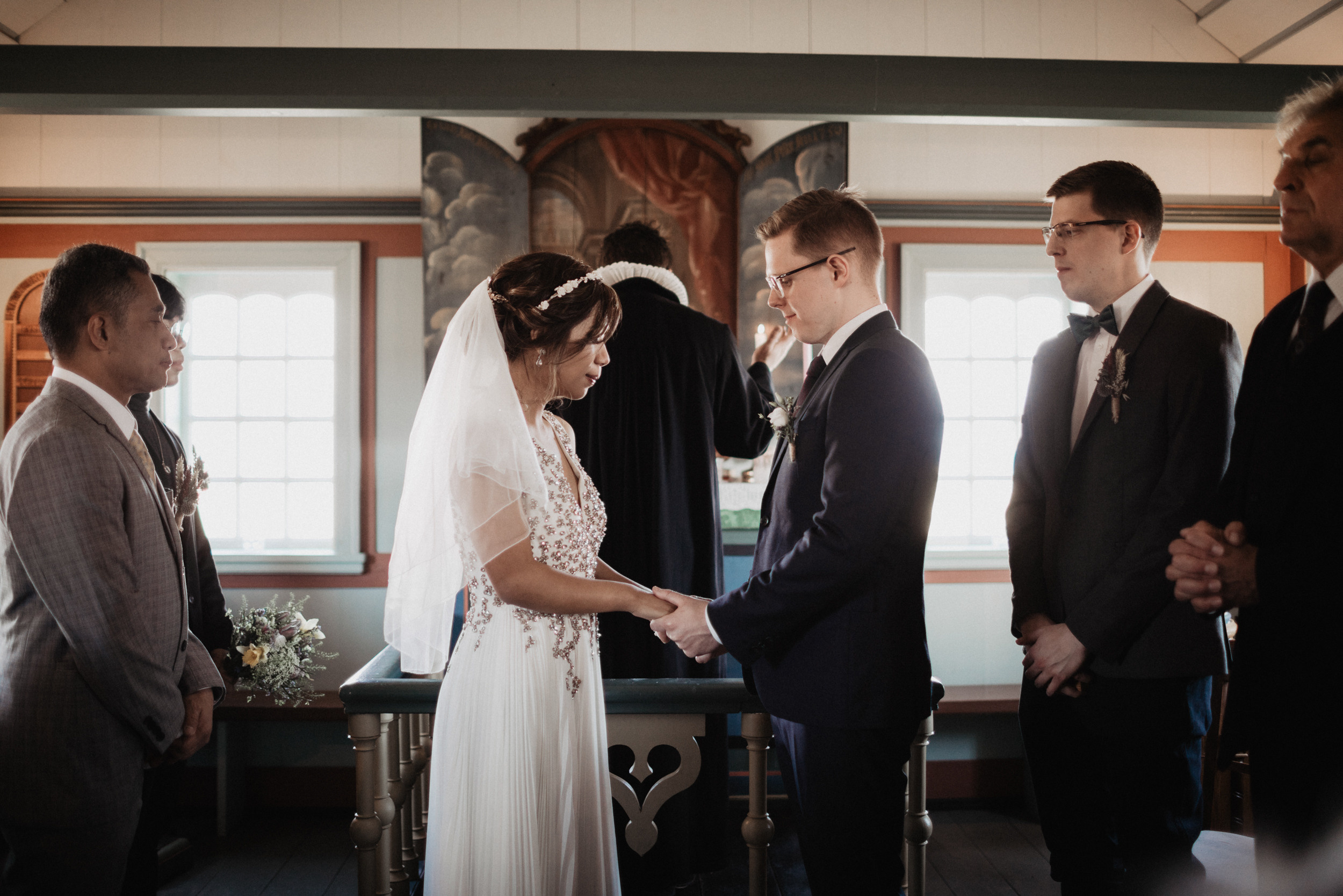 Wedding in Budir black church in Iceland. Iceland elopement photographer & videographer