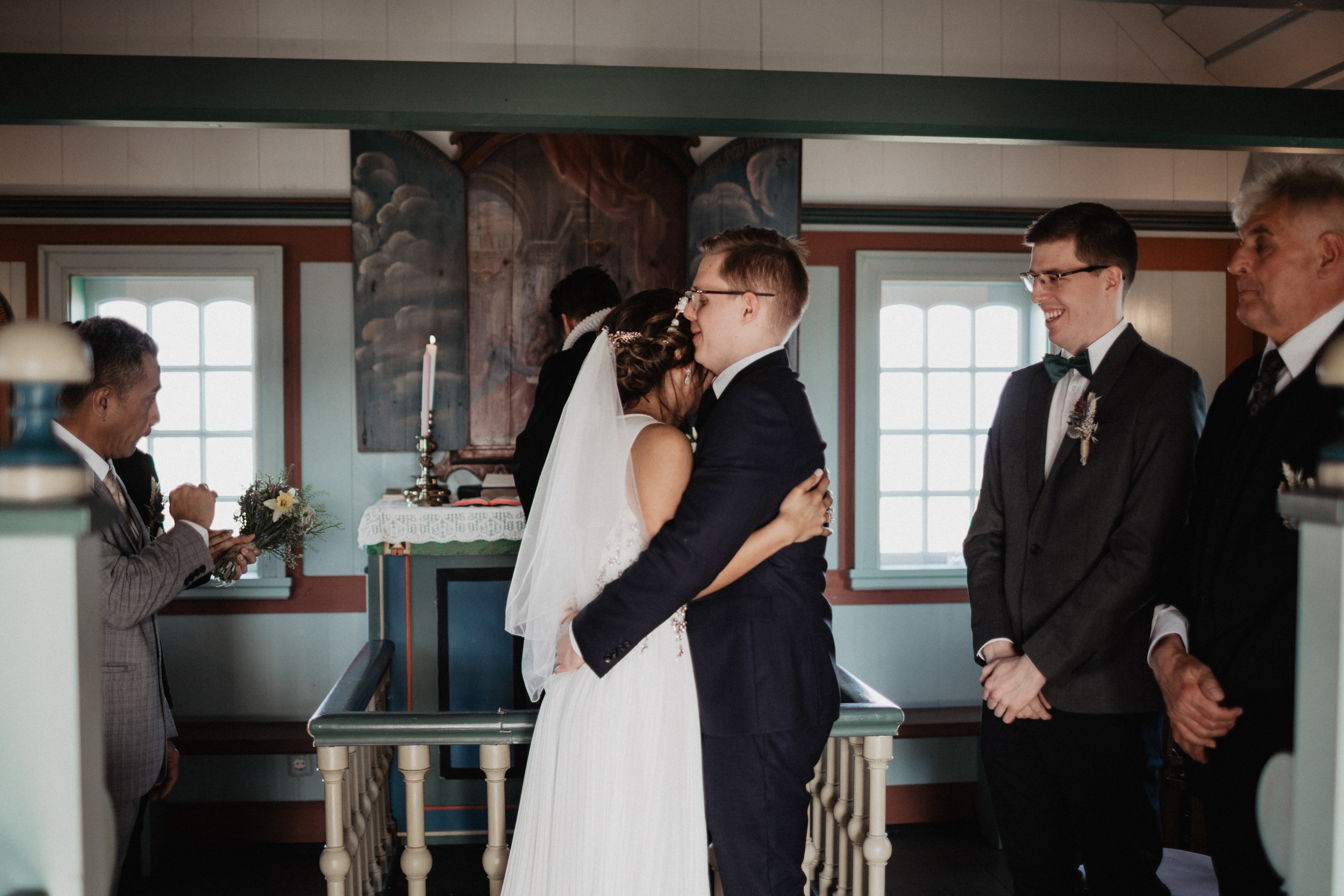 Wedding in Budir black church in Iceland. Iceland elopement photographer & videographer