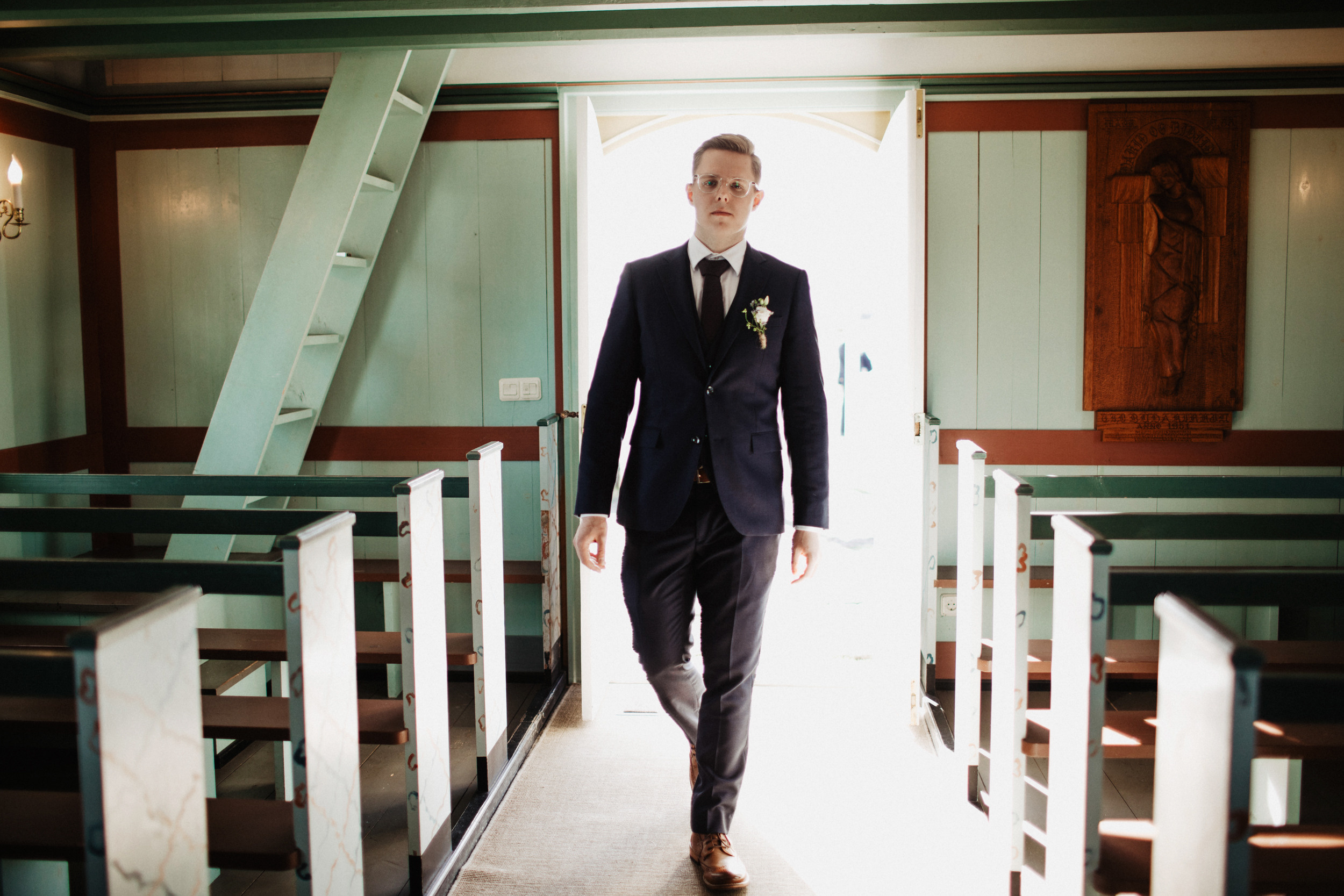 Wedding in Budir black church in Iceland. Iceland elopement photographer & videographer