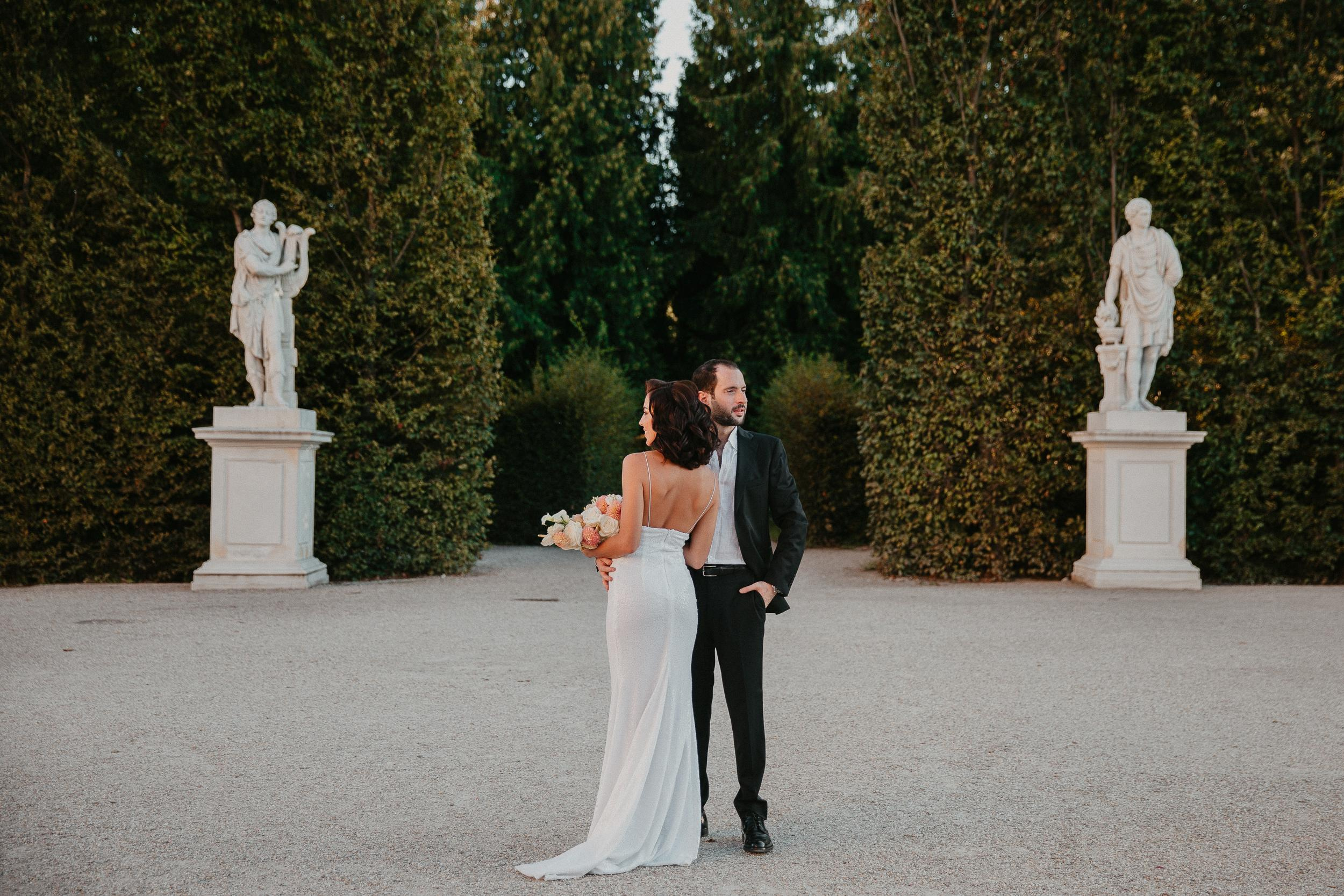 Wedding for two in Schönbrunn palace Vienna Austria. Iceland elopement photographer & videographer
