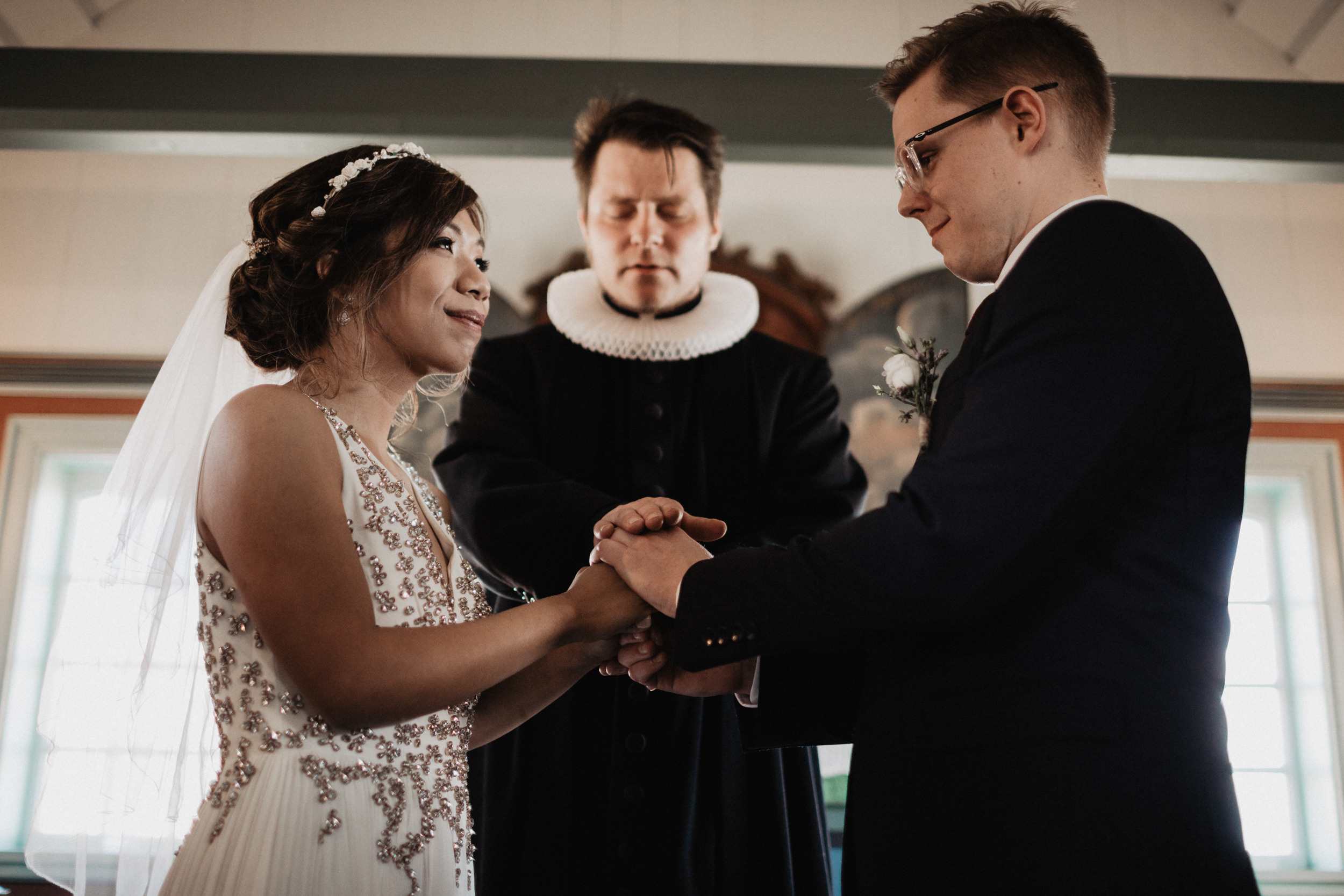 Wedding in Budir black church in Iceland. Iceland elopement photographer & videographer