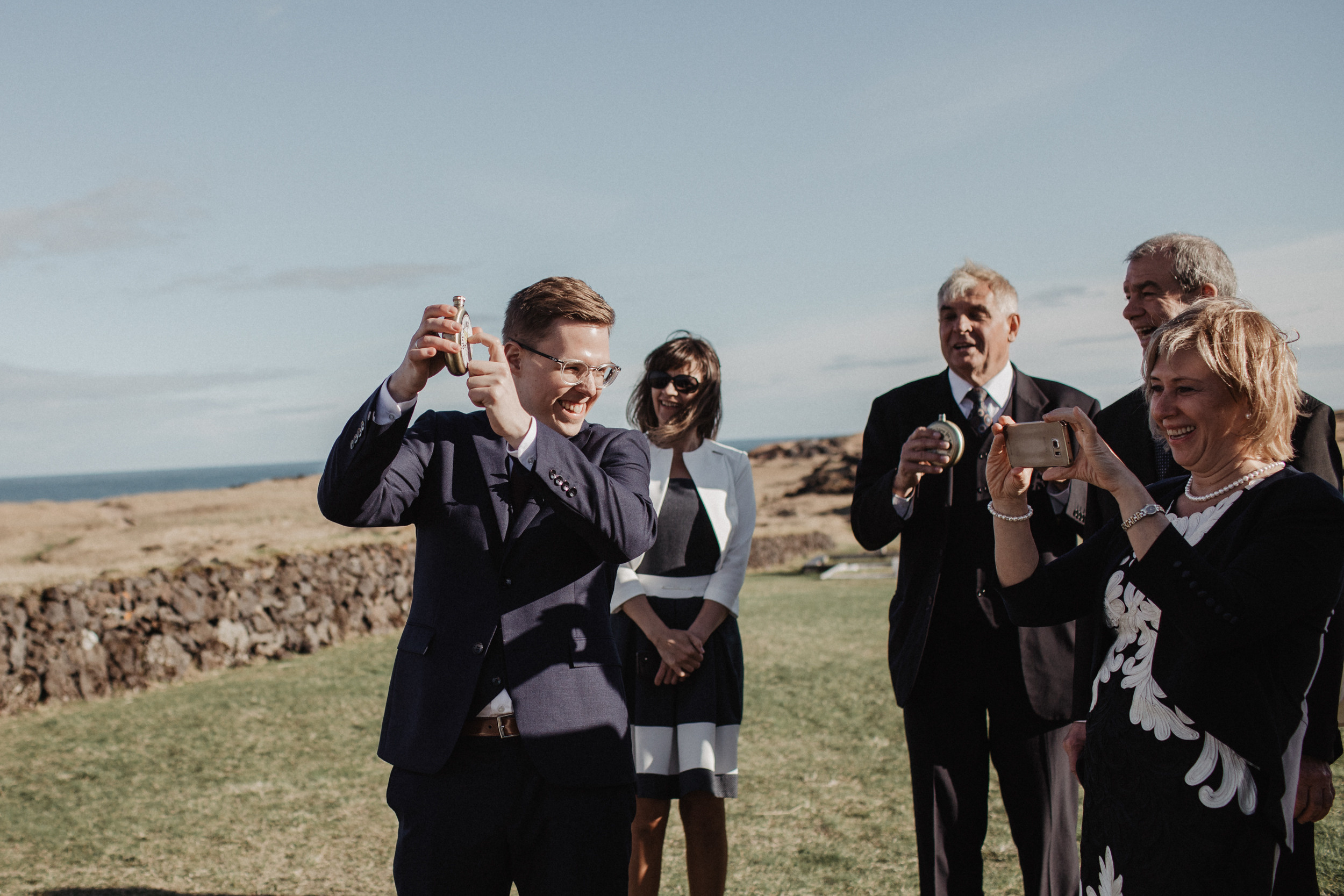 Wedding in Budir black church in Iceland. Iceland elopement photographer & videographer