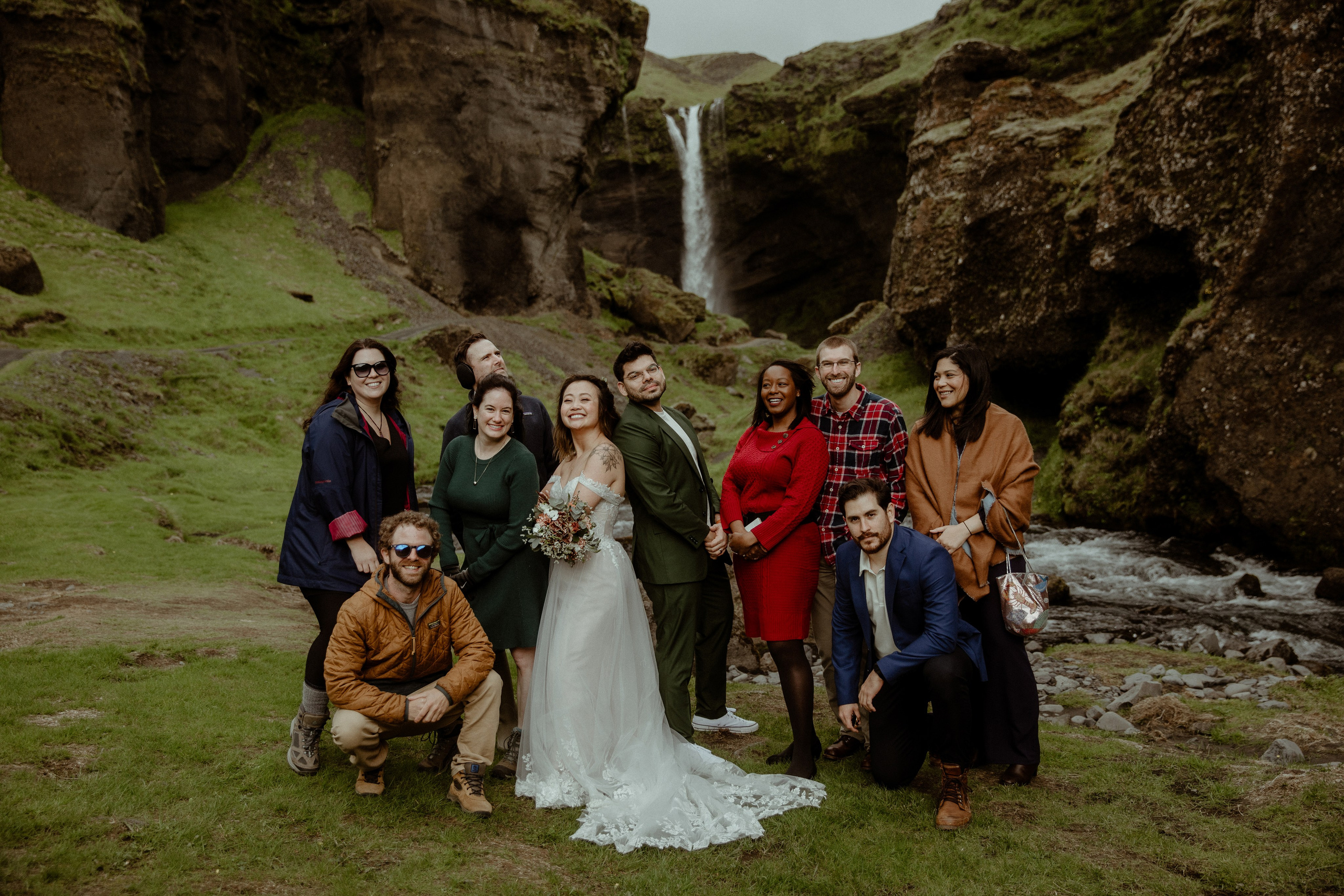 Elopement at Kvernufoss Waterfall. Iceland elopement photo and video | Nikolaichik Photo