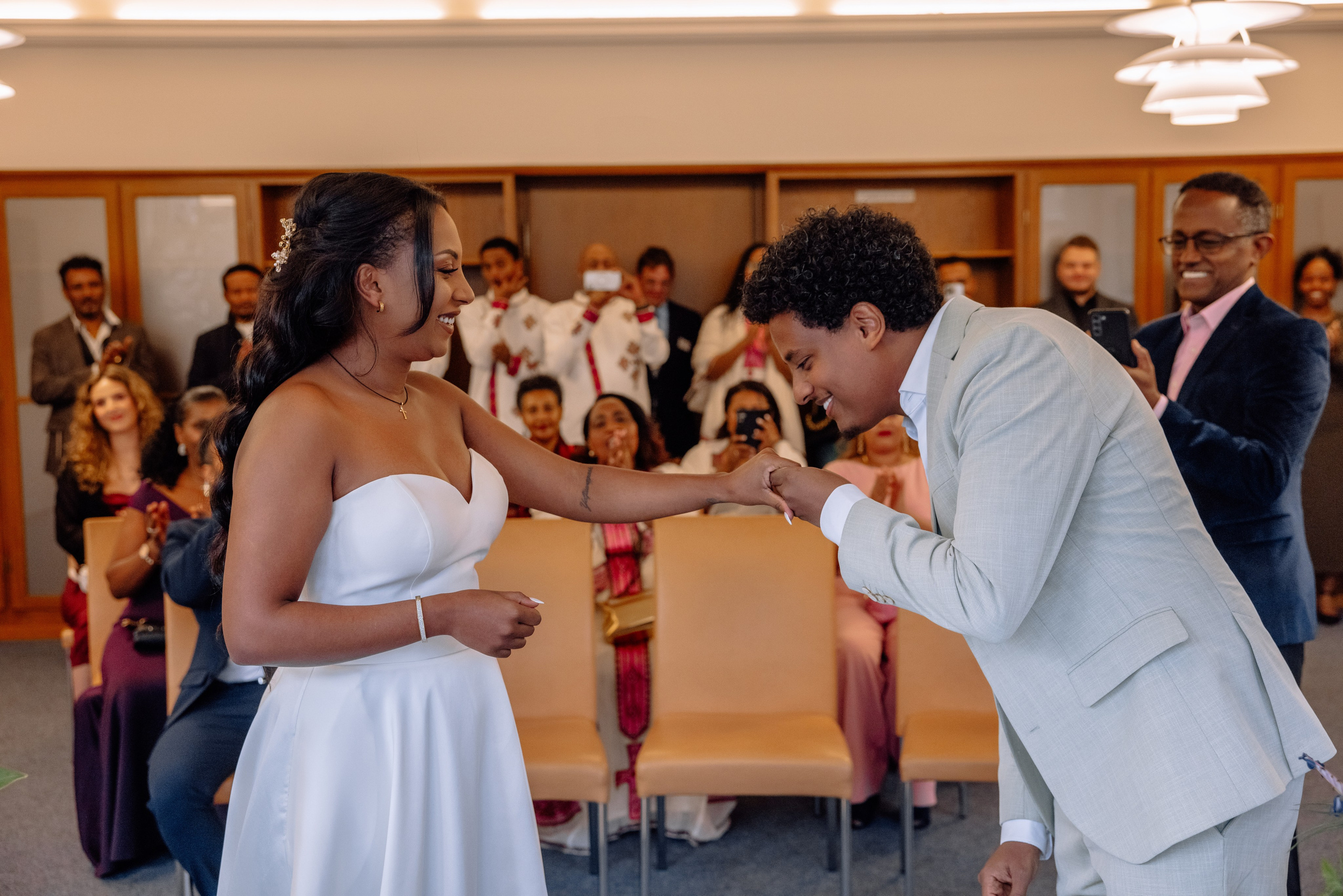 Äthiopische Hochzeit in der Mandlstrasse/Frühling 2025. Hochzeitsfotograf München Taufe Familienfotograf Tanja Mauke