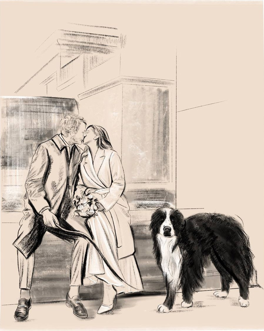 Personalized Wedding Paintings. Elizaveta Razumova | Fotografa Cinematica per Love Story, Matrimoni e Ritratti