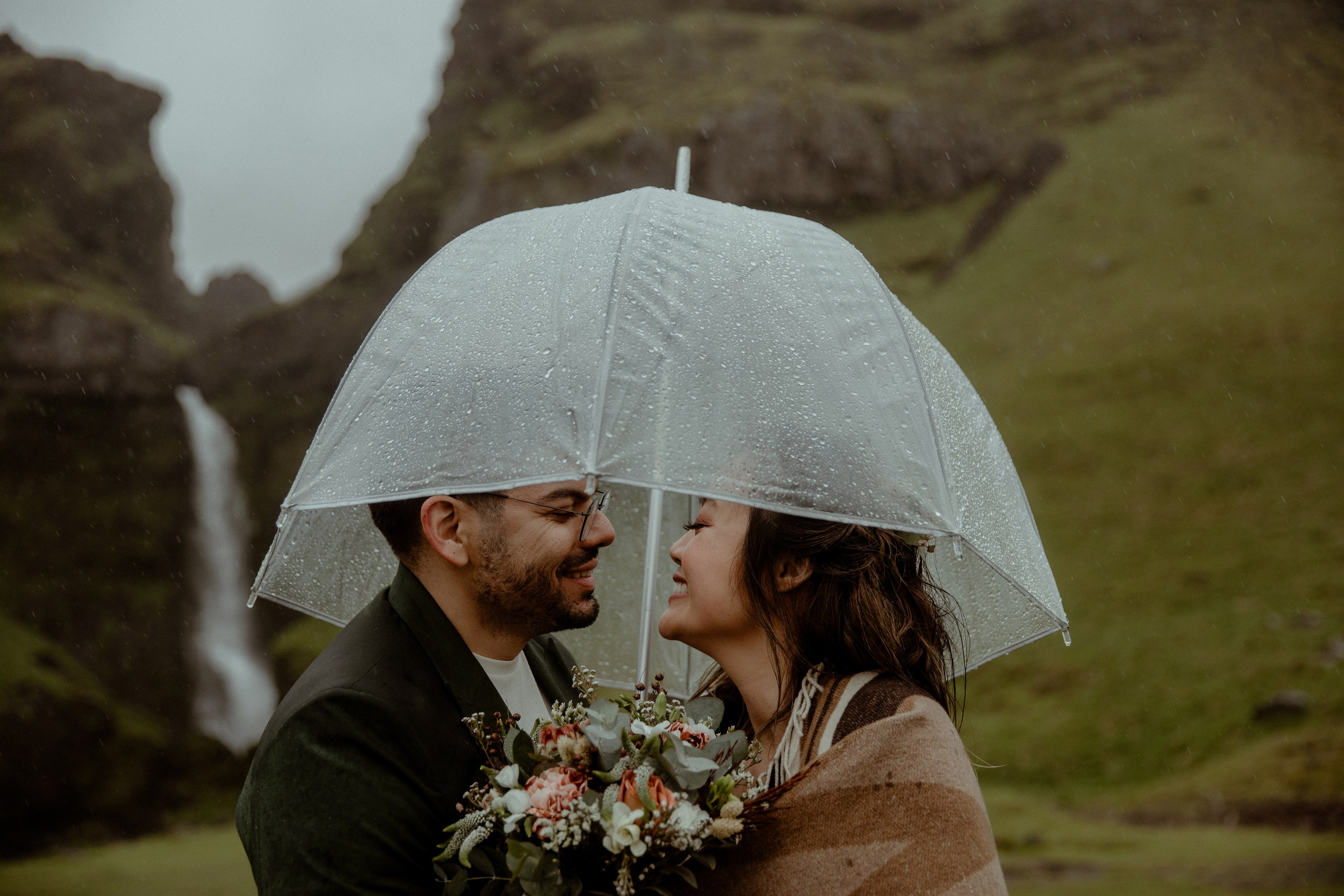 Elopement at Kvernufoss Waterfall. Iceland elopement photo and video | Nikolaichik Photo