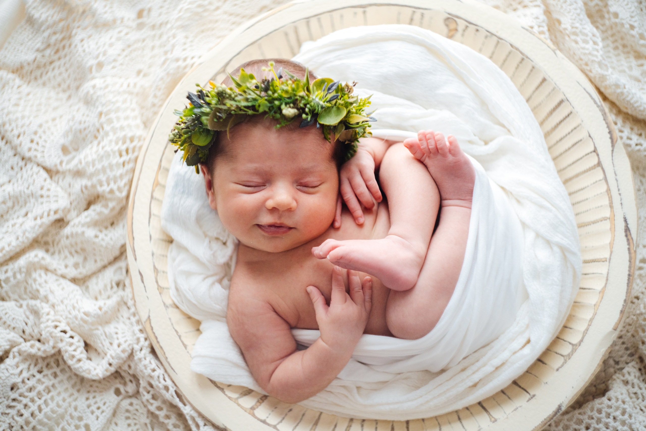 Newborn. Svitlana Miahka fotografa a Genova