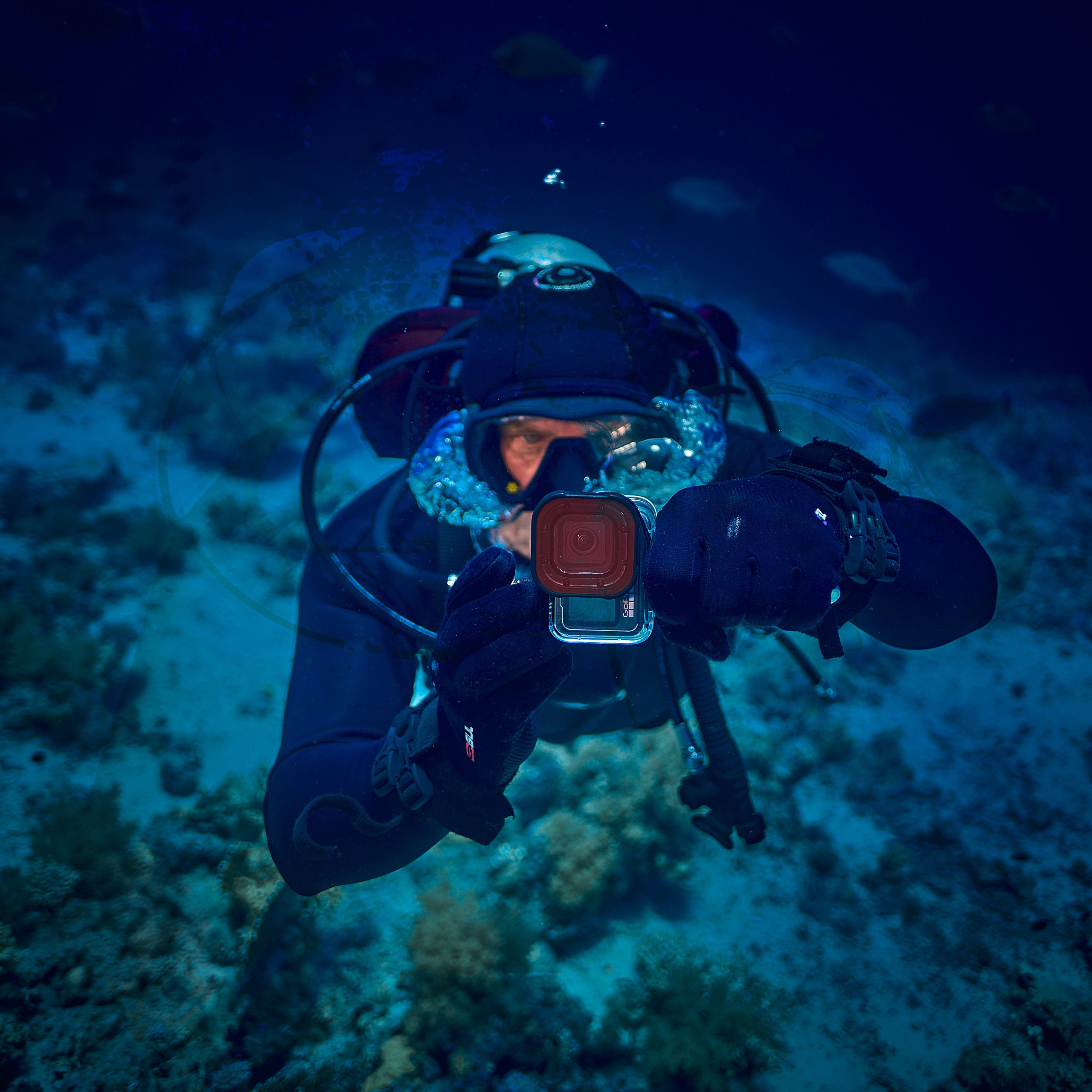 Fotograf podwodny Andriej Szypiłow. Portret podwodny. Underwater photographer Andriej Szypilow. Underwater portrait.