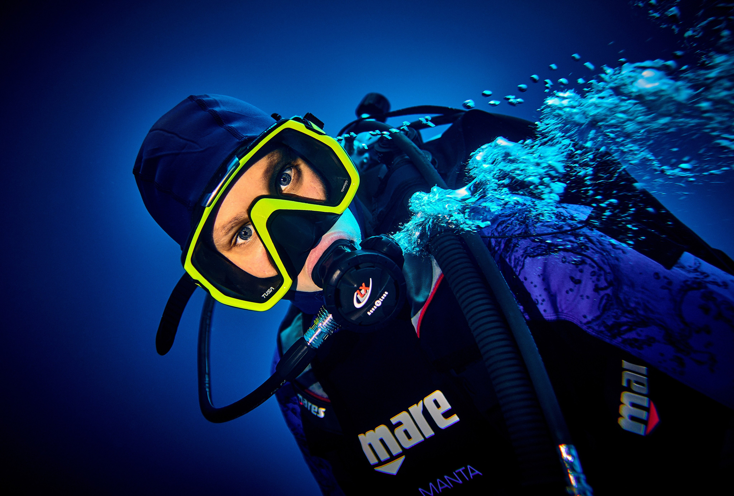 Fotograf podwodny Andriej Szypiłow. Portret podwodny. Underwater photographer Andriej Szypilow. Underwater portrait.