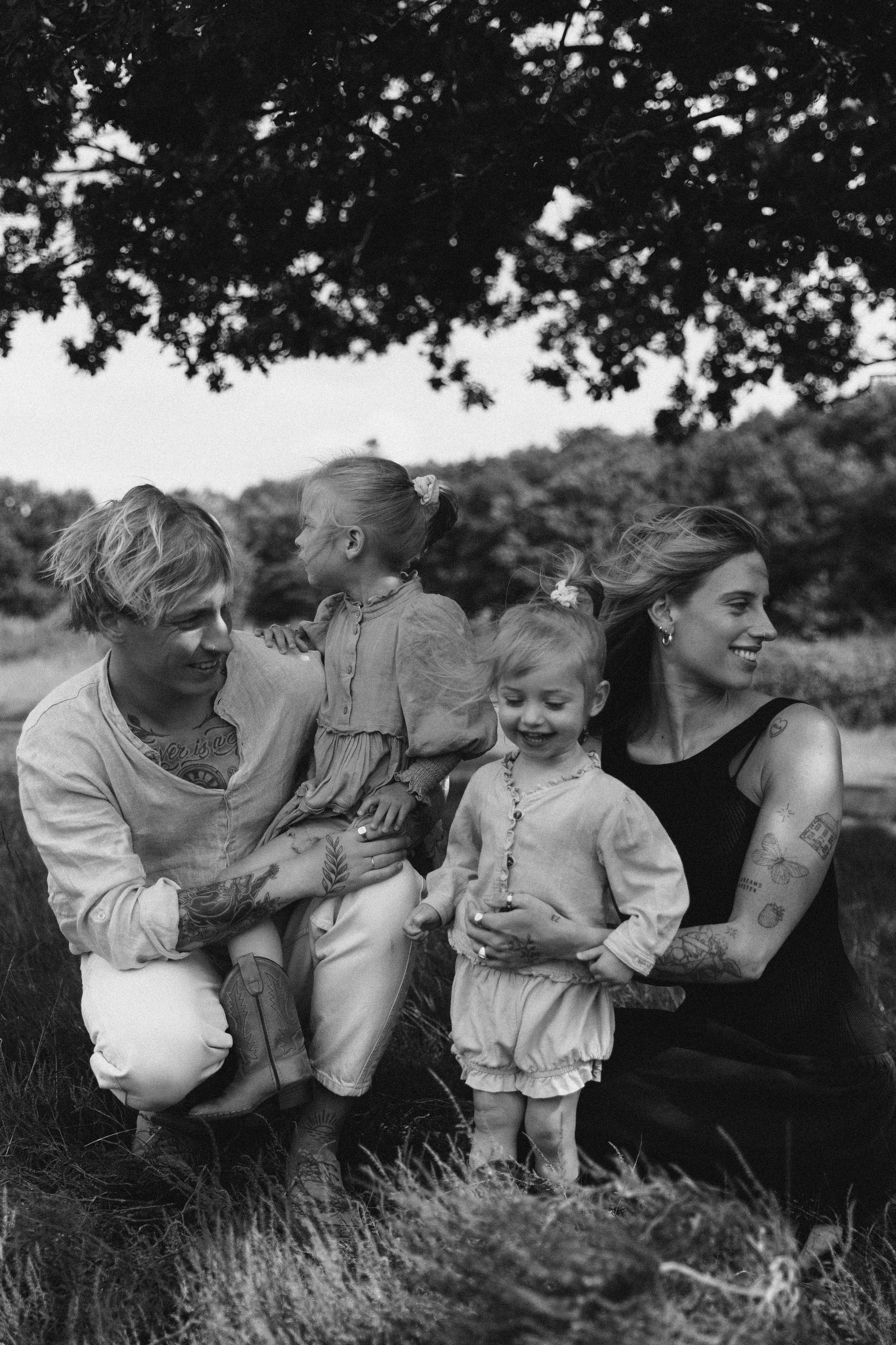 Family hugs. True self