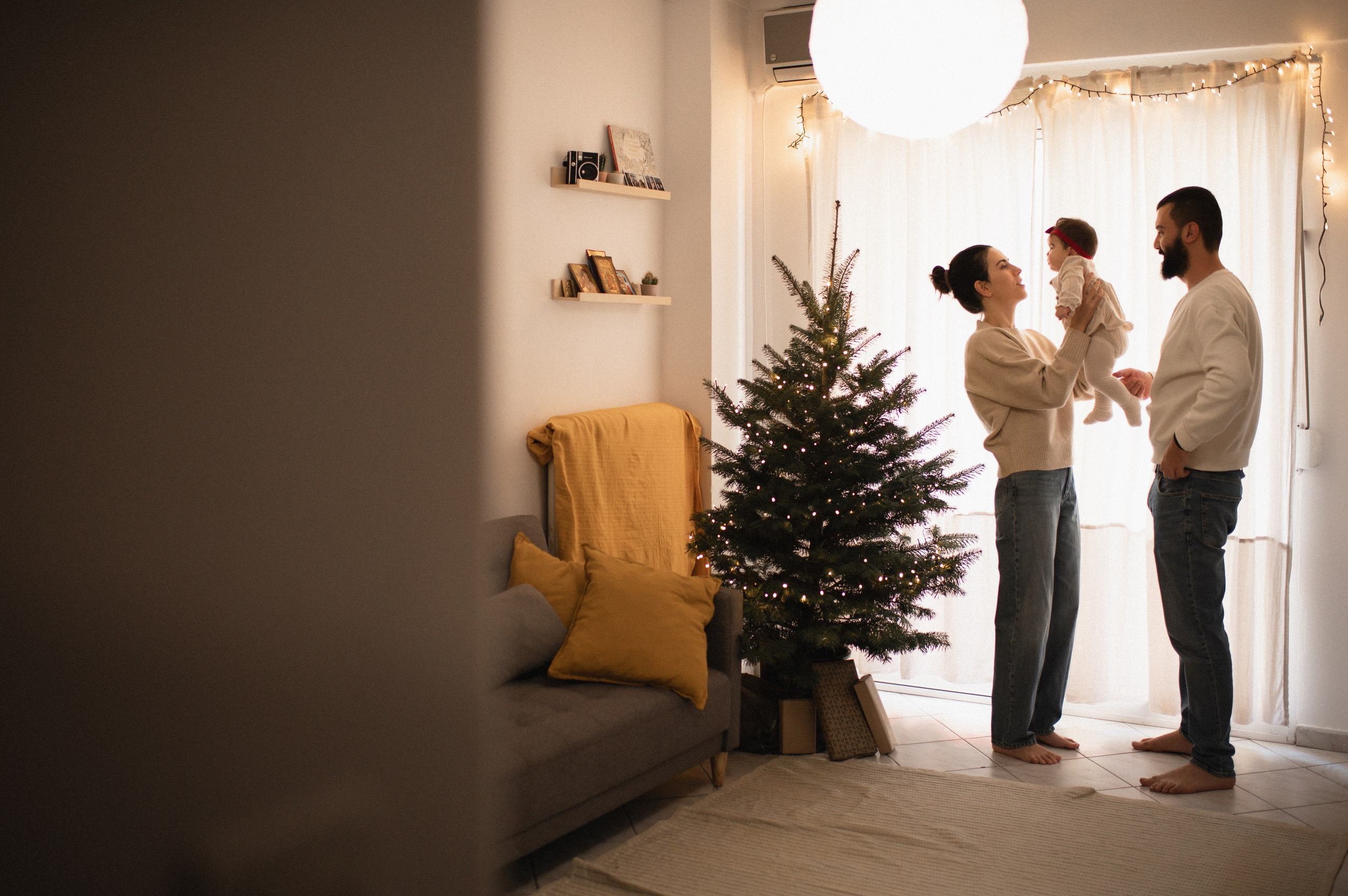 First Christmas. Family, children, portrait, and event photography in Thessaloniki