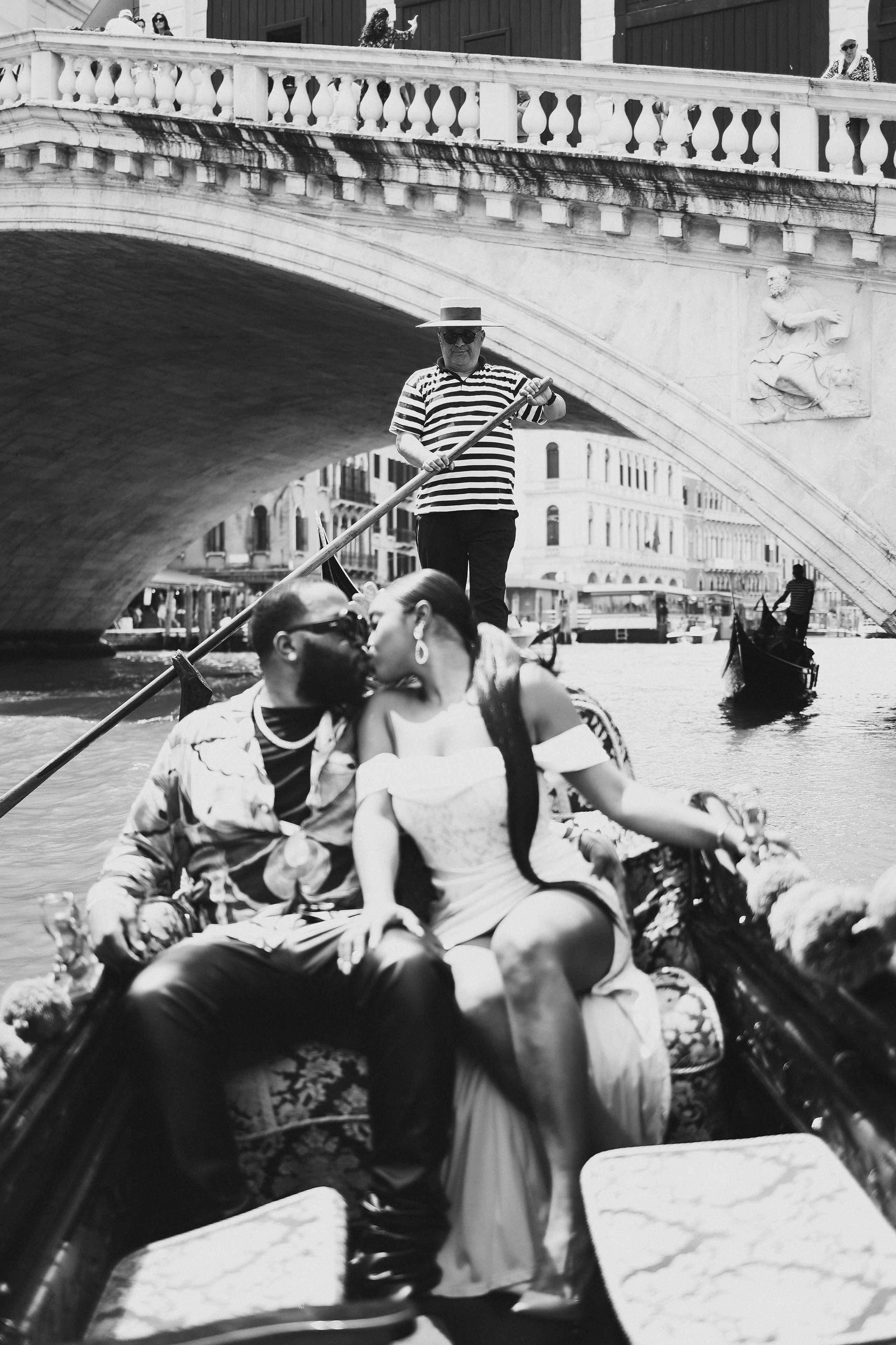 Romantic gondola ride in Venice