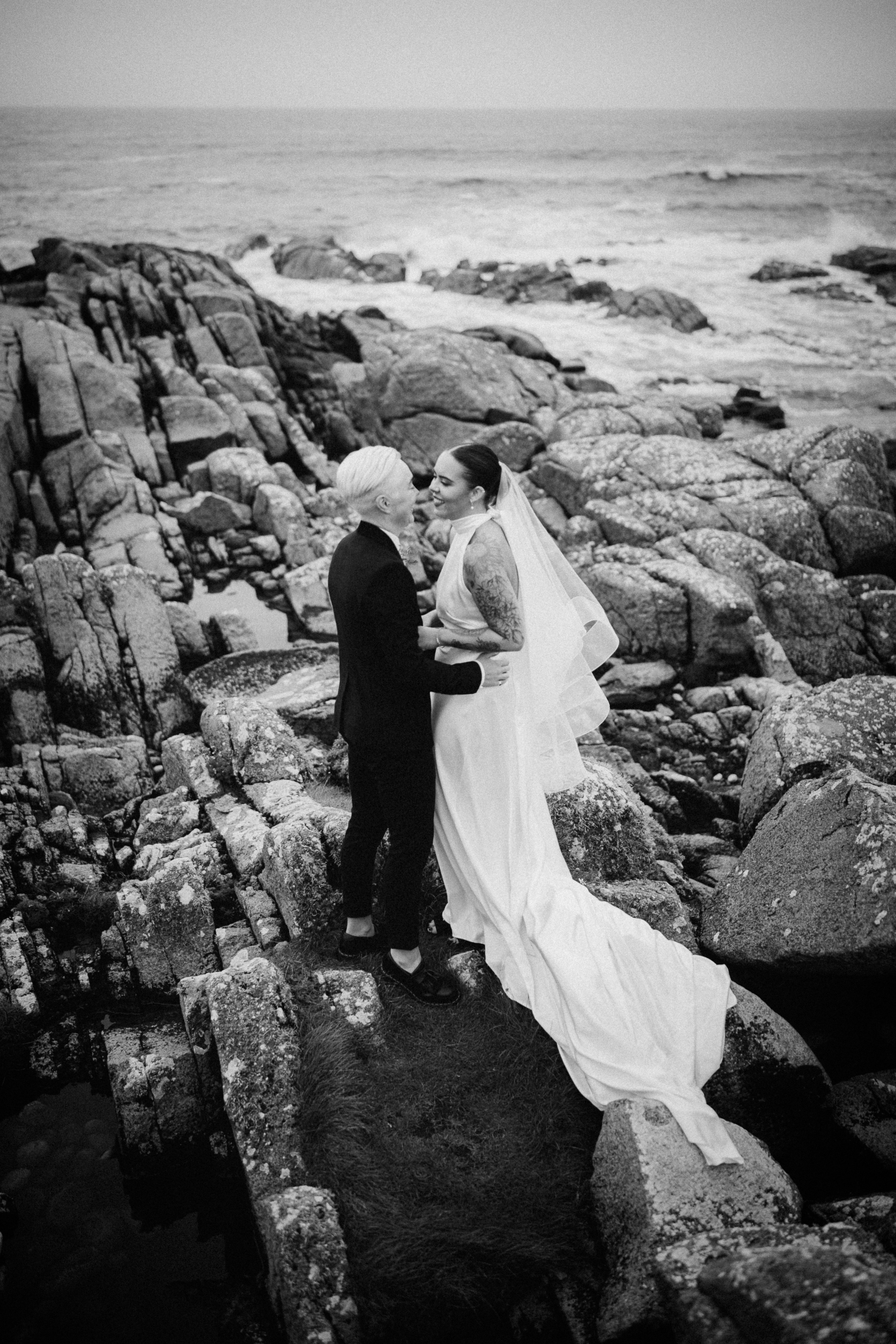wedding photoshoot by the sea