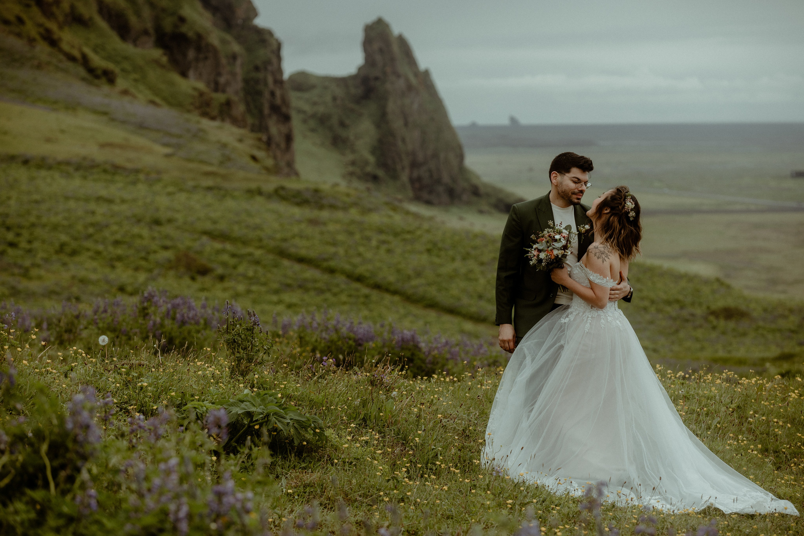 Elopement at Kvernufoss Waterfall. Iceland elopement photo and video | Nikolaichik Photo