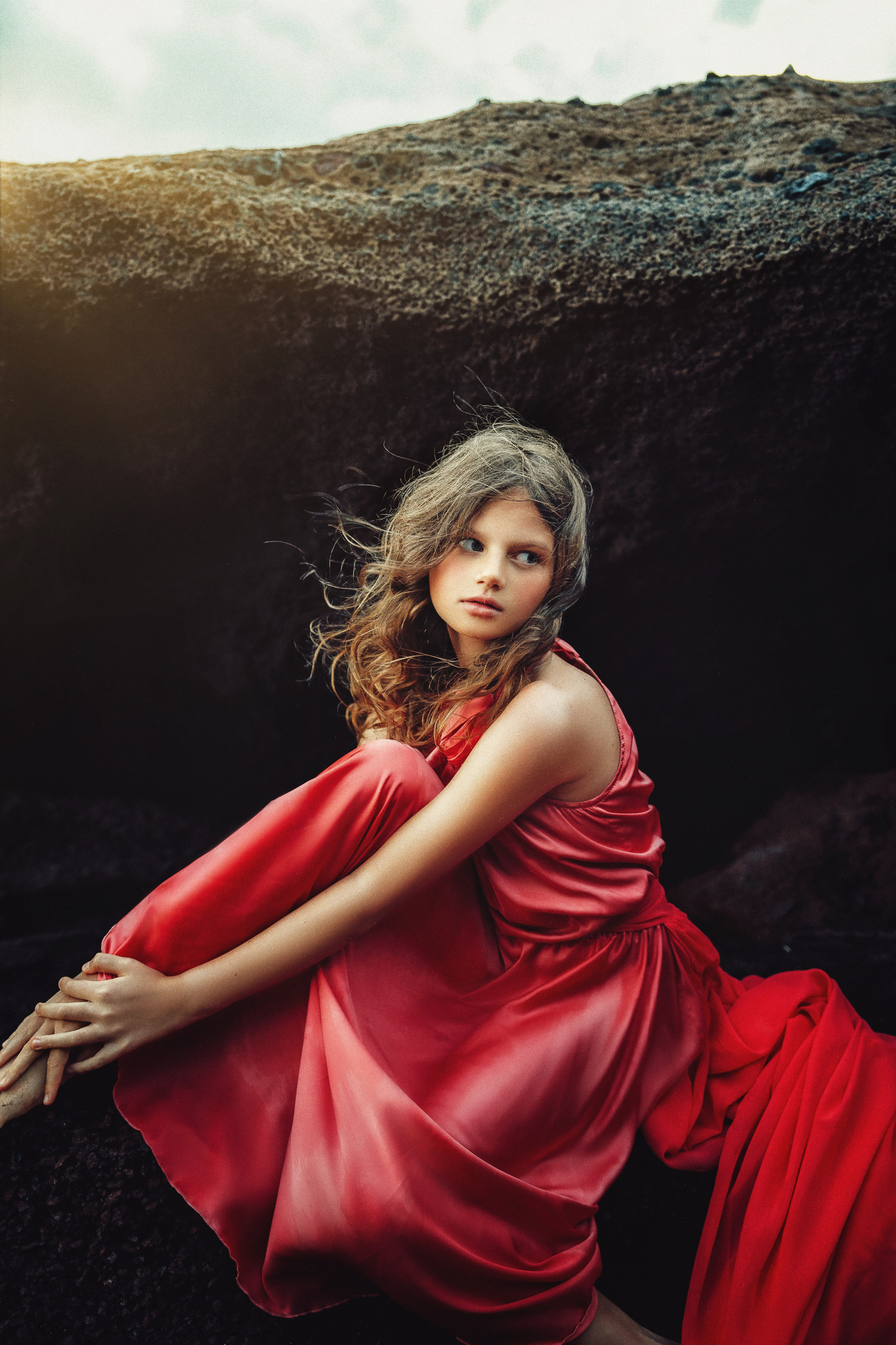 Платье коралл для девочки 20€. Профессиональный фотограф на Тенерифе