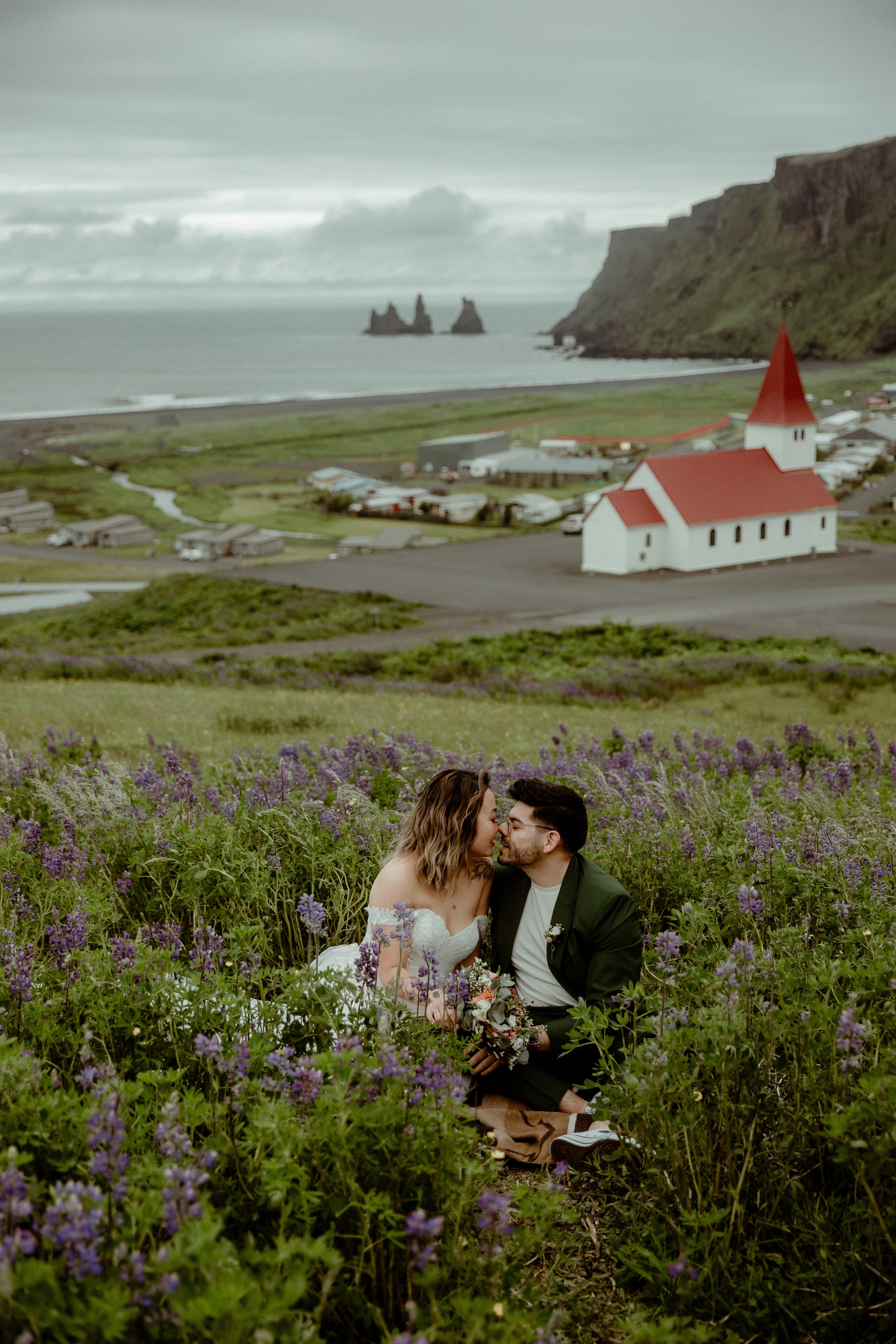 Elopement at Kvernufoss Waterfall. Iceland elopement photo and video | Nikolaichik Photo
