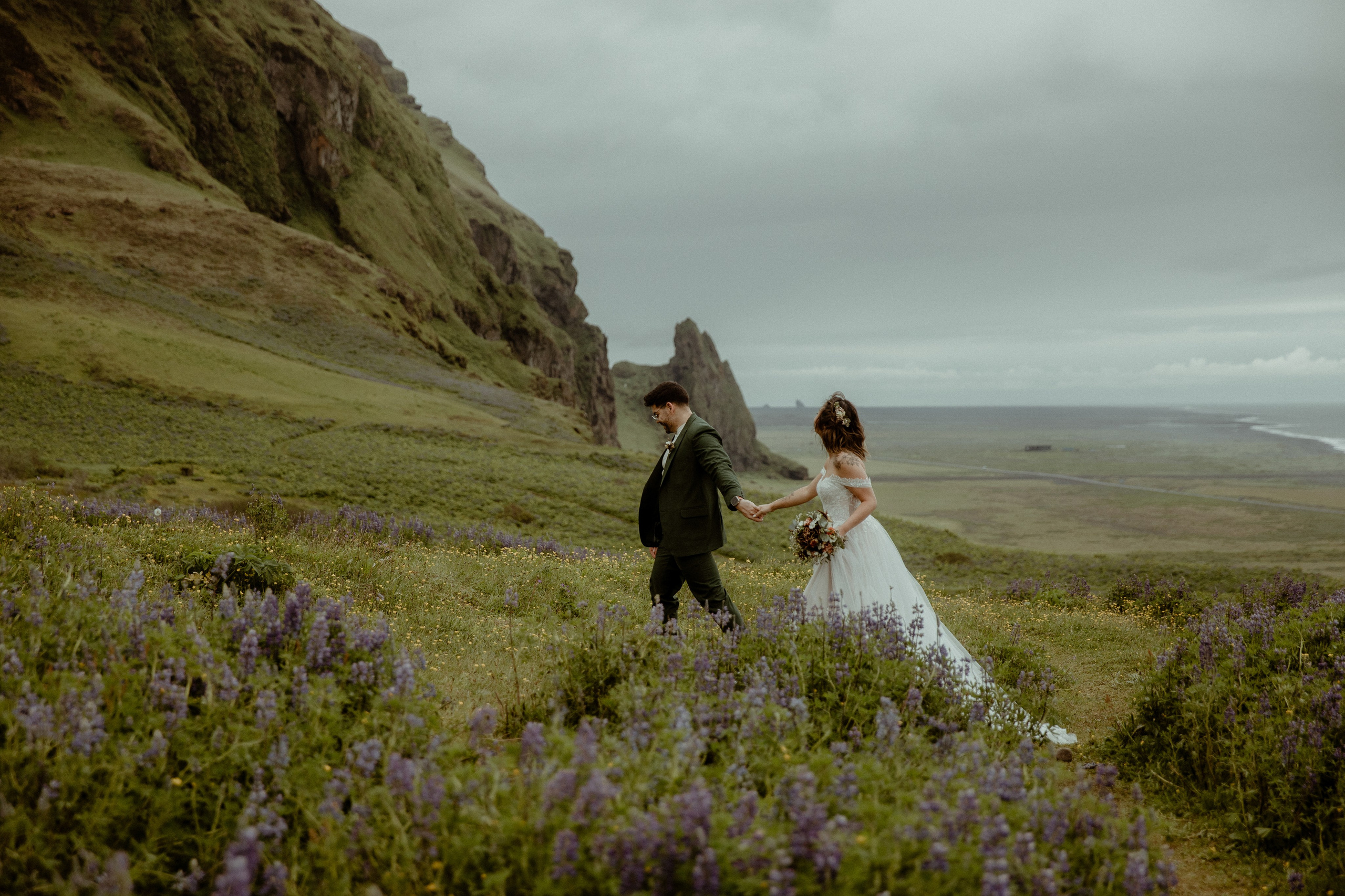 Elopement at Kvernufoss Waterfall. Iceland elopement photo and video | Nikolaichik Photo