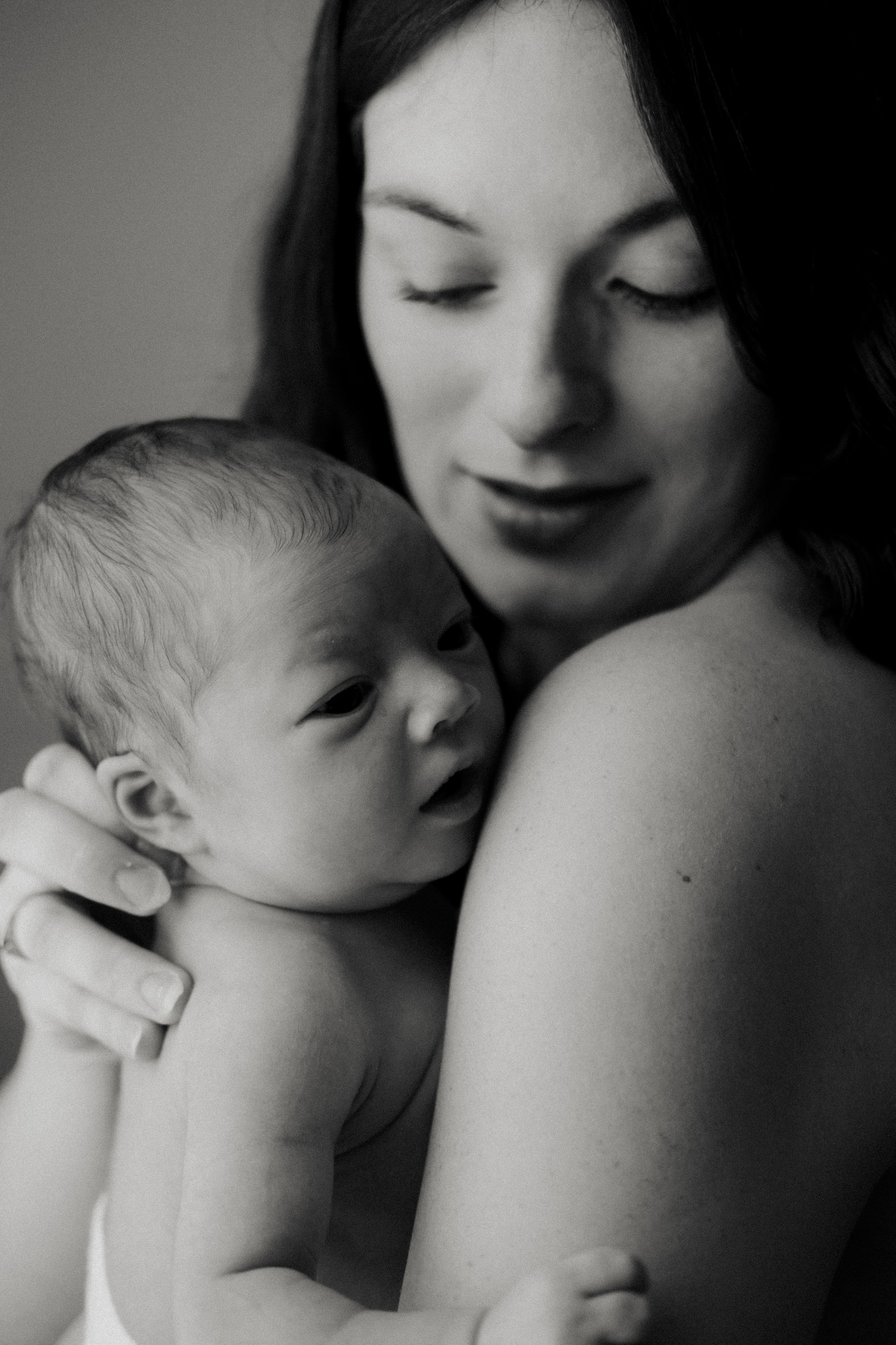 Raw newborn photo session in Richmond, VA