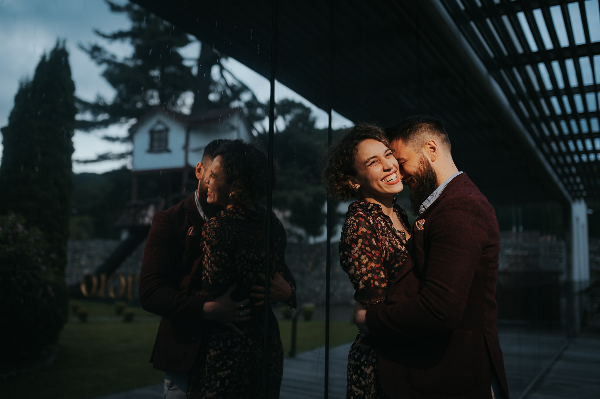 Reflexii in sedinta foto cu mirii