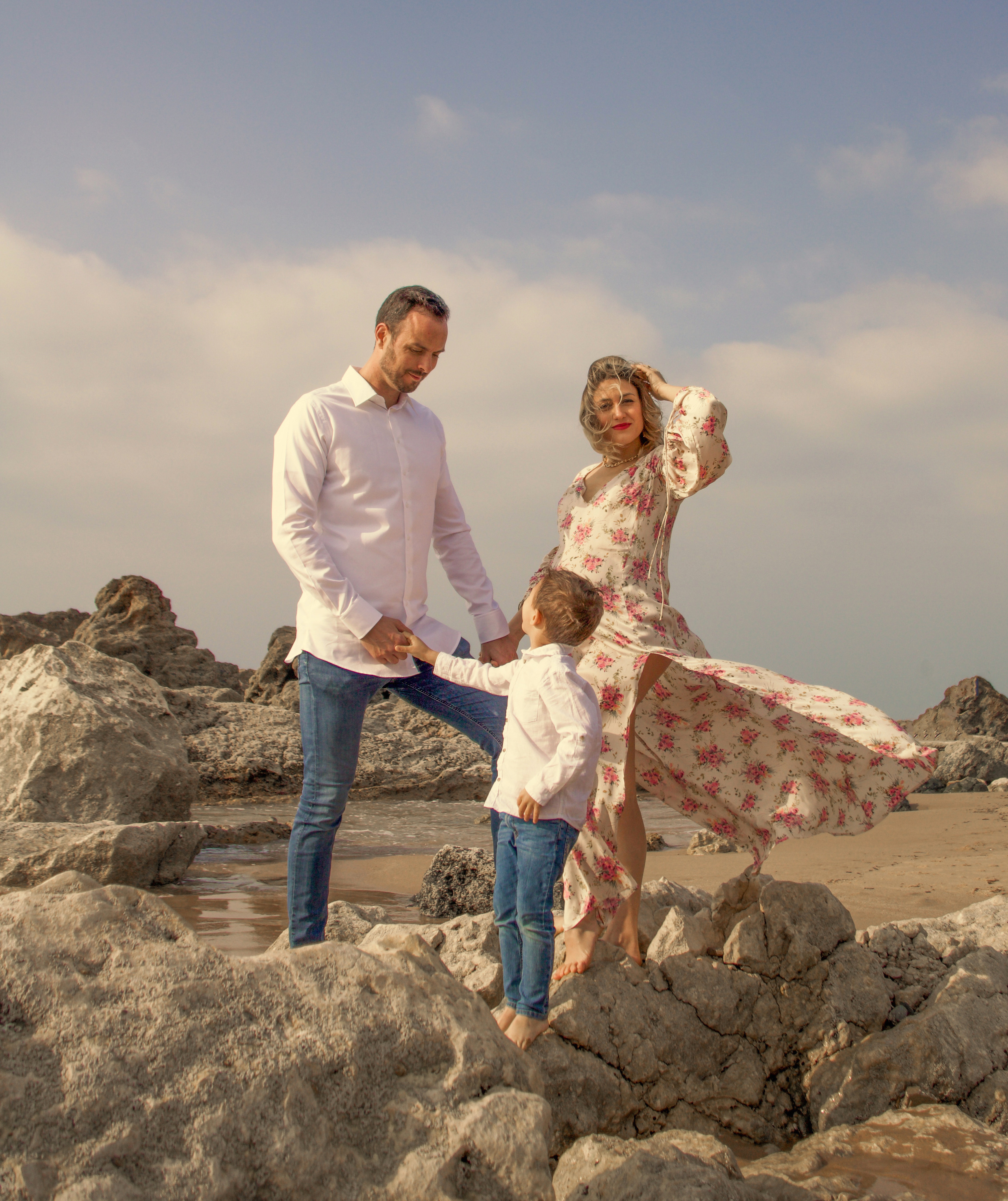 session photo pour une famille qui agrandit à Biarritz