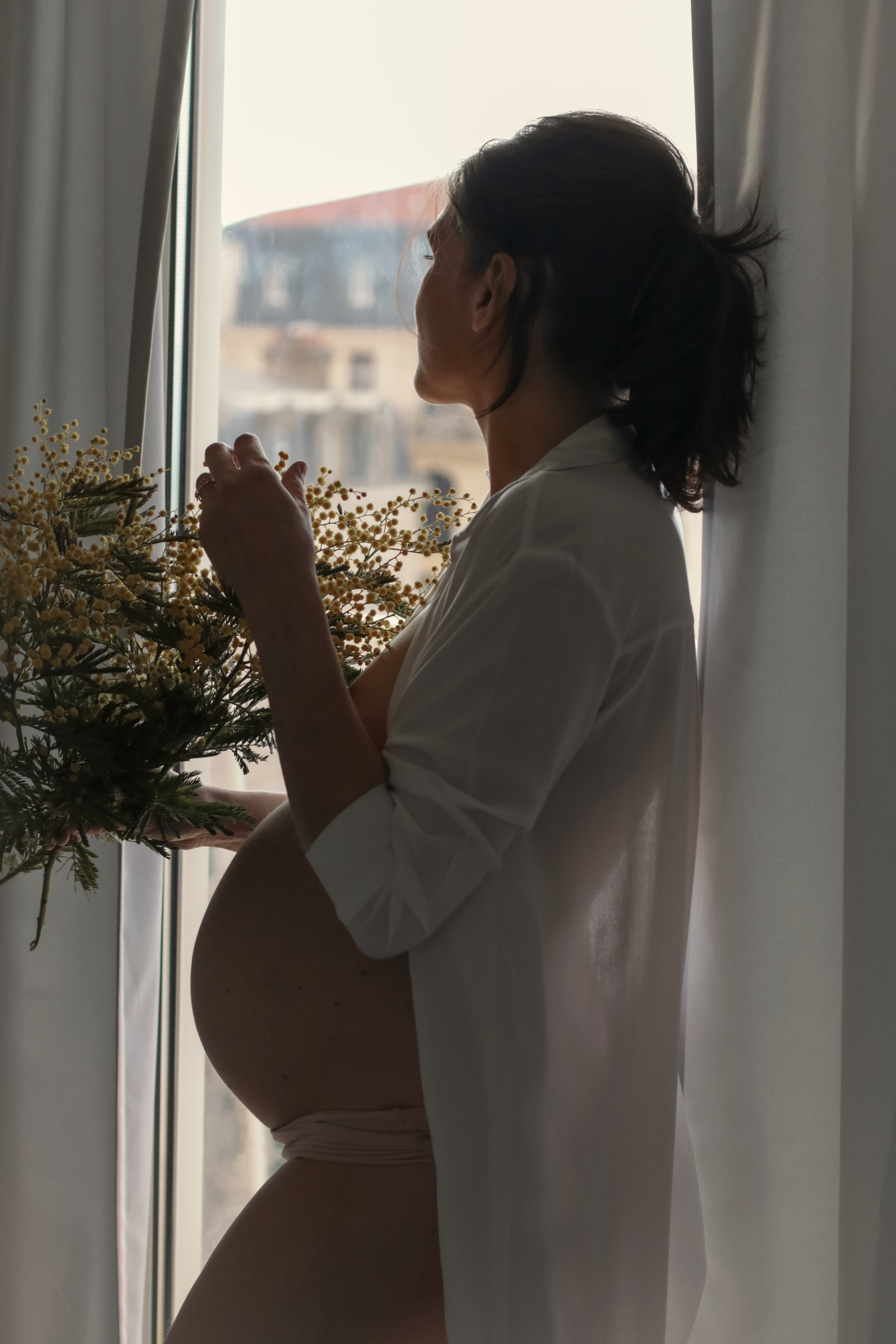 Mimosa au Pays basque  et séance grossesse à Biarritz