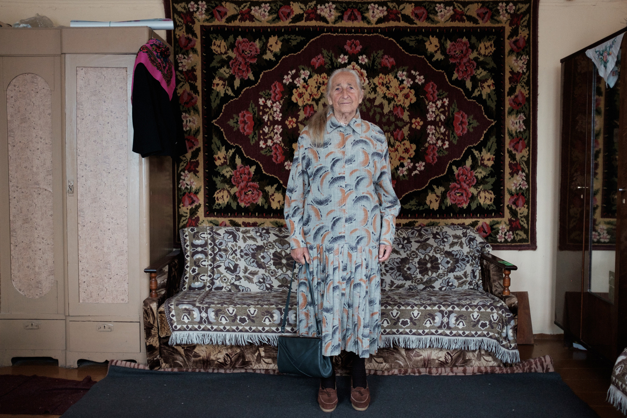 This is the pleated dress Vera gave to her daughter-in-law after the death of the younger woman’s mother.