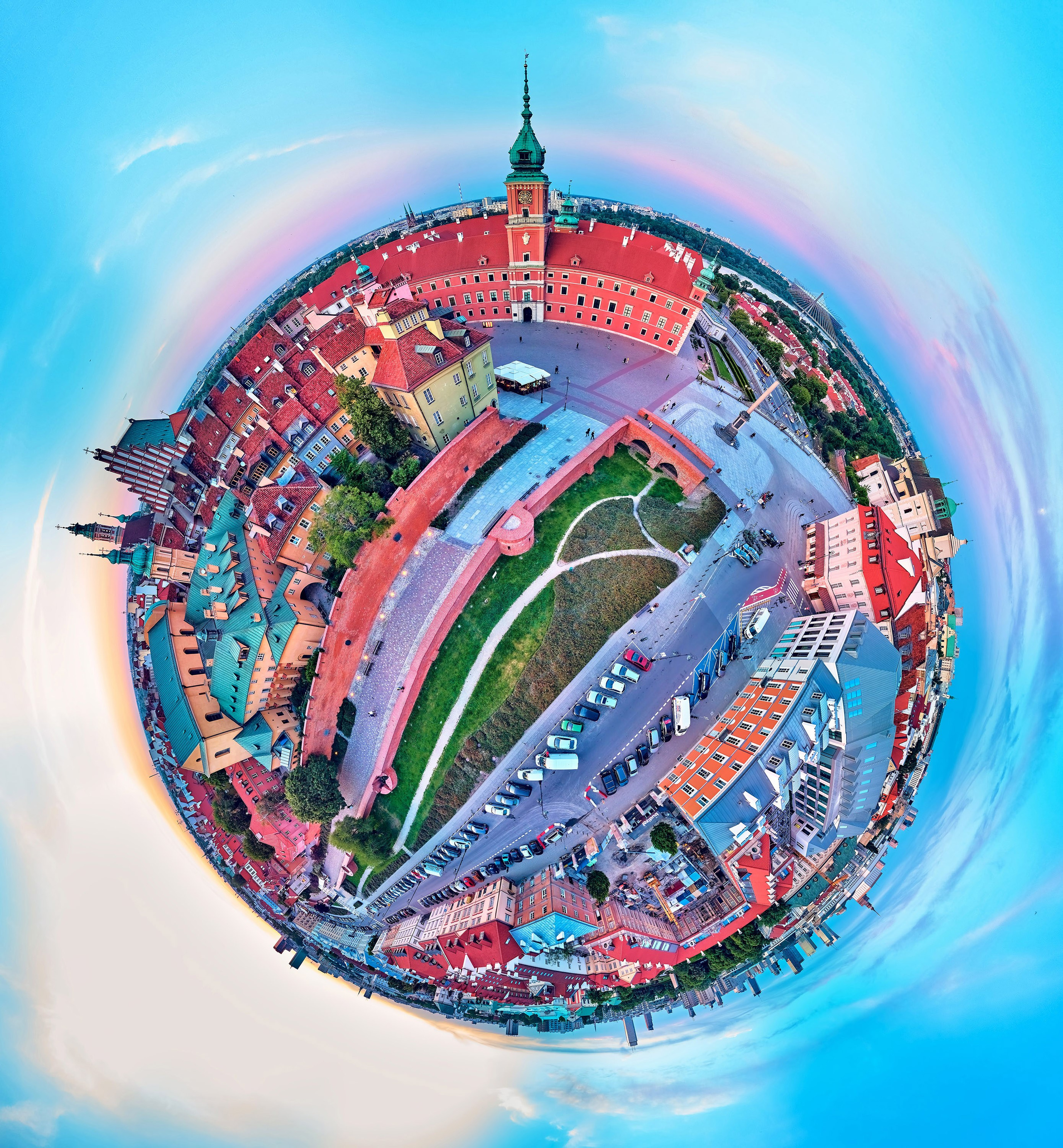 Panoramy lotnicze 360 „Little Planet” znanych miejsc Warszawy. Андрей Шипилов — Фотография & Видеография