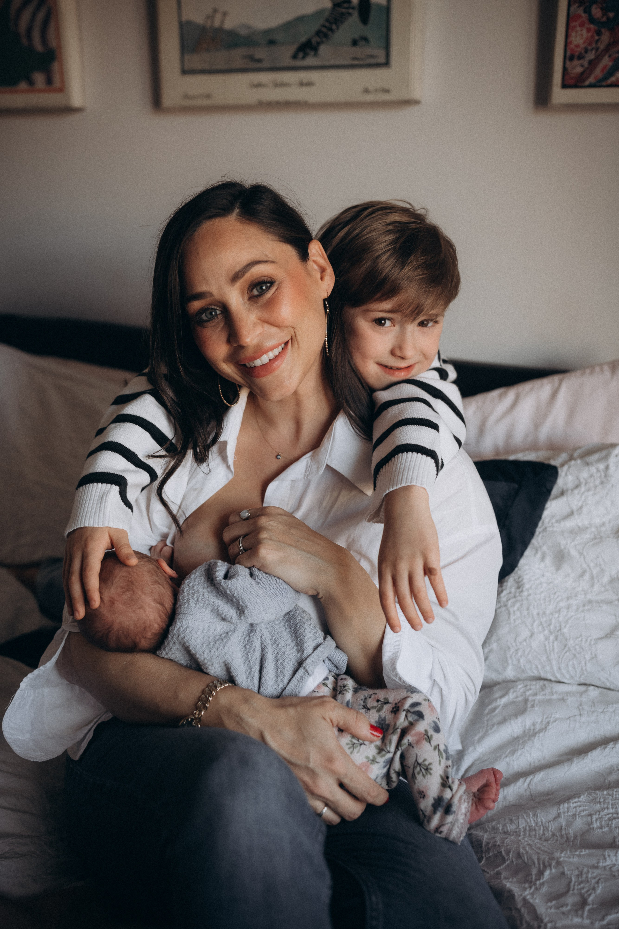 irish family with baby photo at home