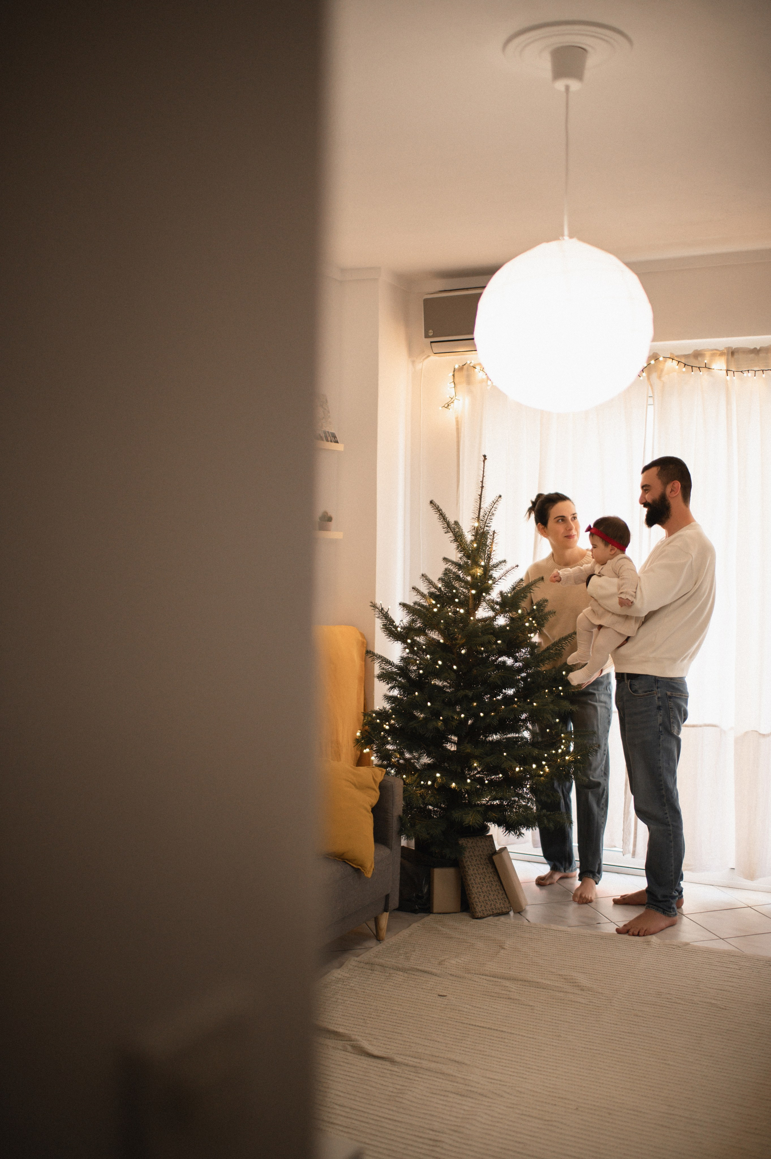 First Christmas. Family, children, portrait, and event photography in Thessaloniki
