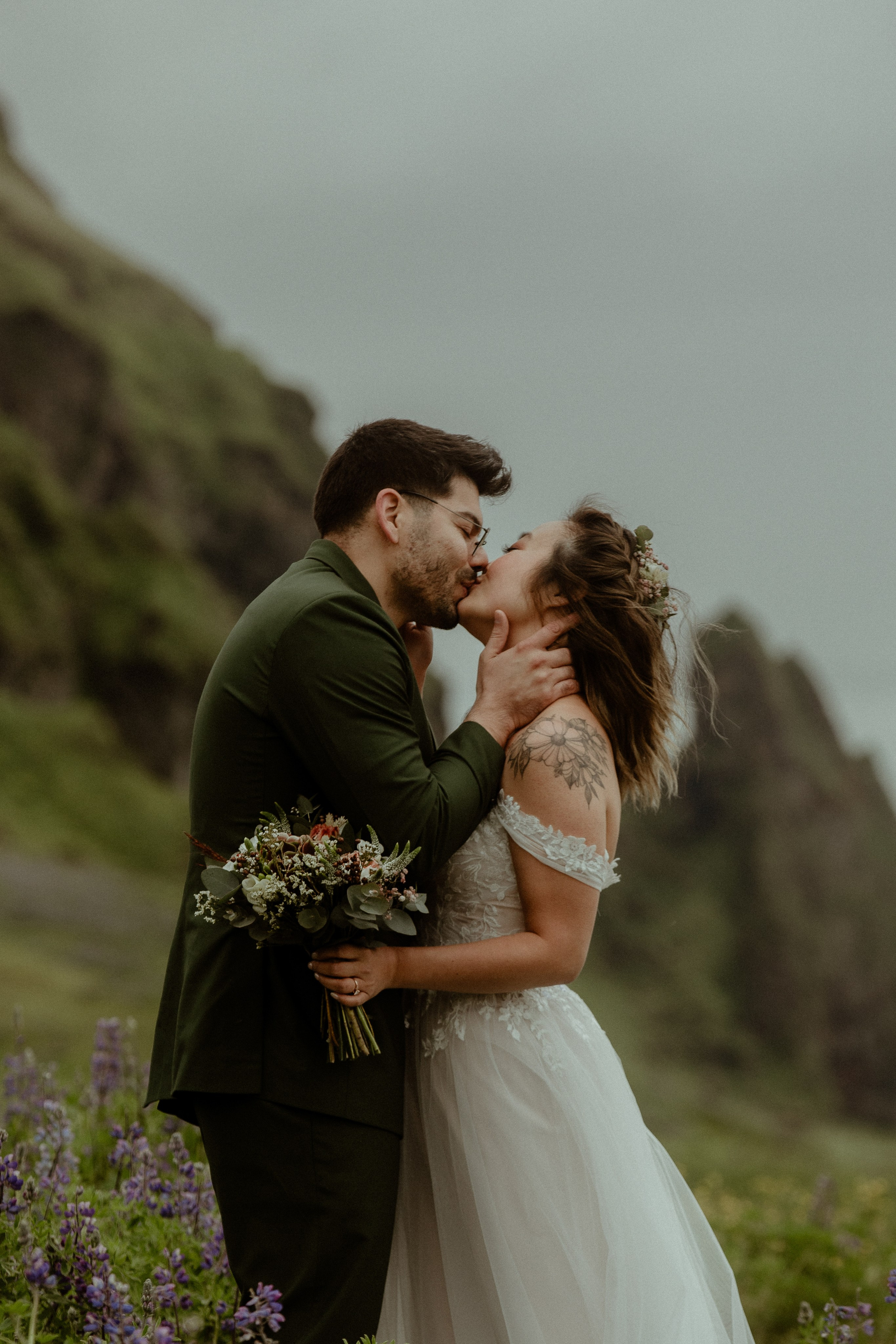 Elopement at Kvernufoss Waterfall. Iceland elopement photo and video | Nikolaichik Photo