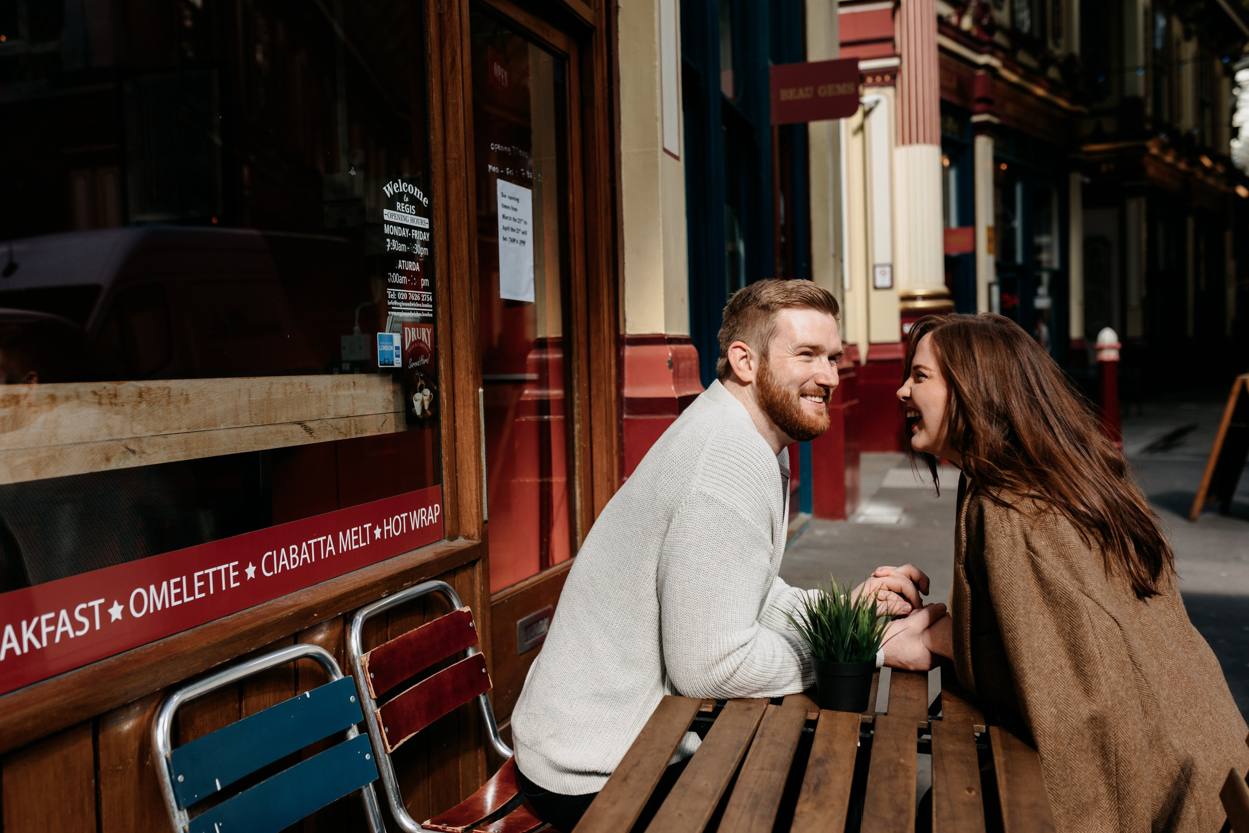 Kenna + Rob (Leadenhall Market + London City). LondonPhotoStory — Vacation Photographer in London