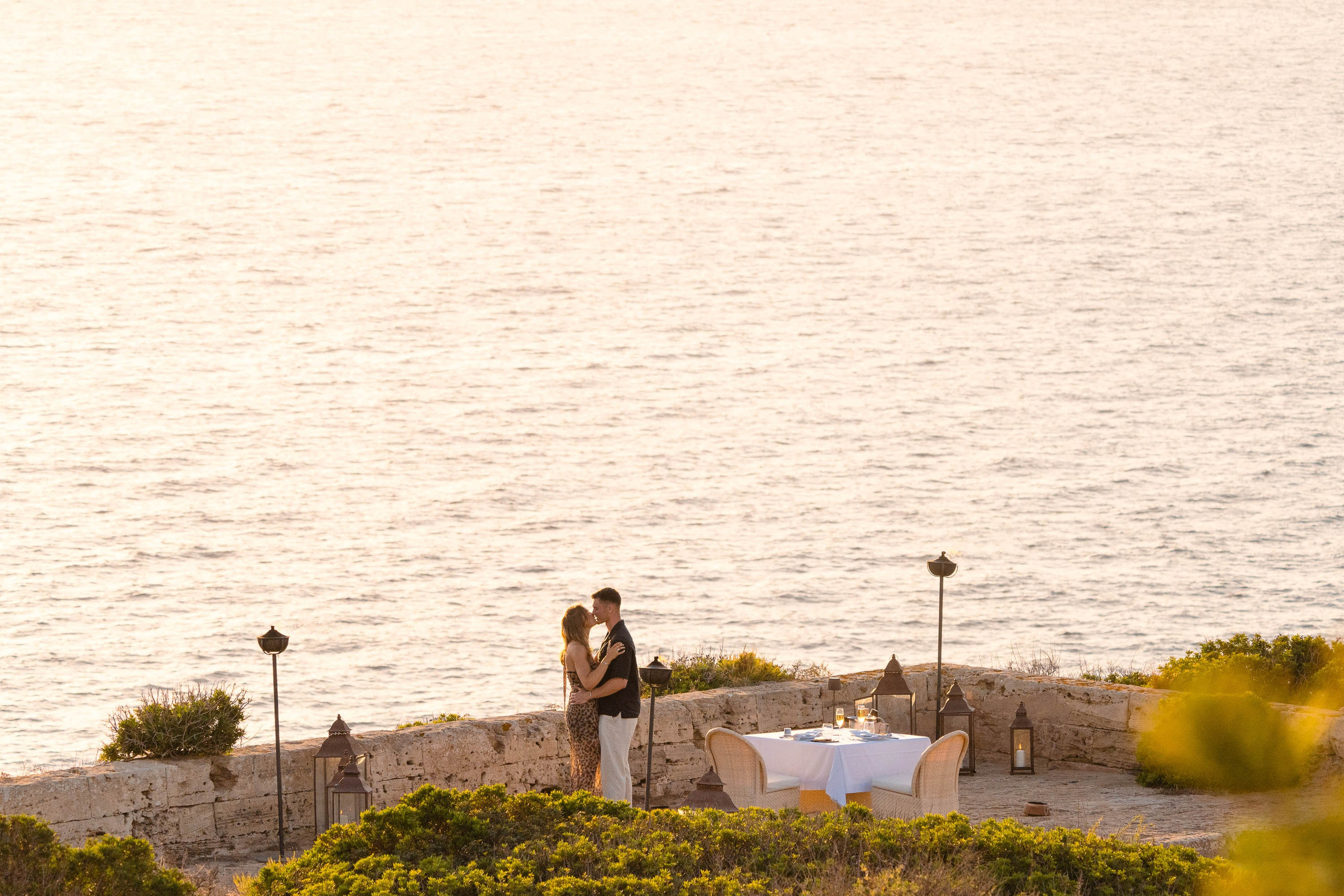Dusk Wedding Proposal Cap Rocat. Mallorca Wedding, Corporate & Social Photographer