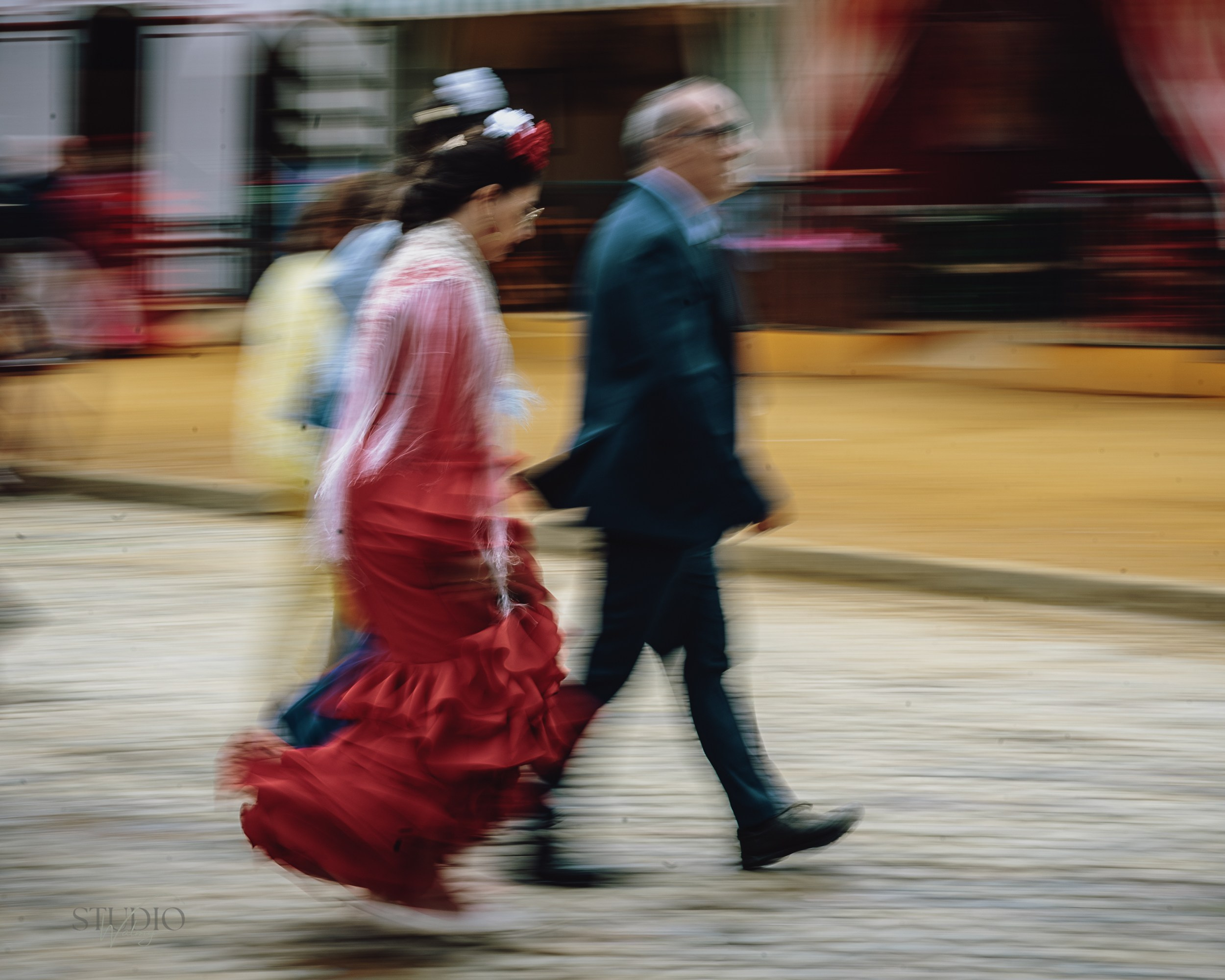 Sesión de fotos en feria de Abril de Sevilla. Inicio
