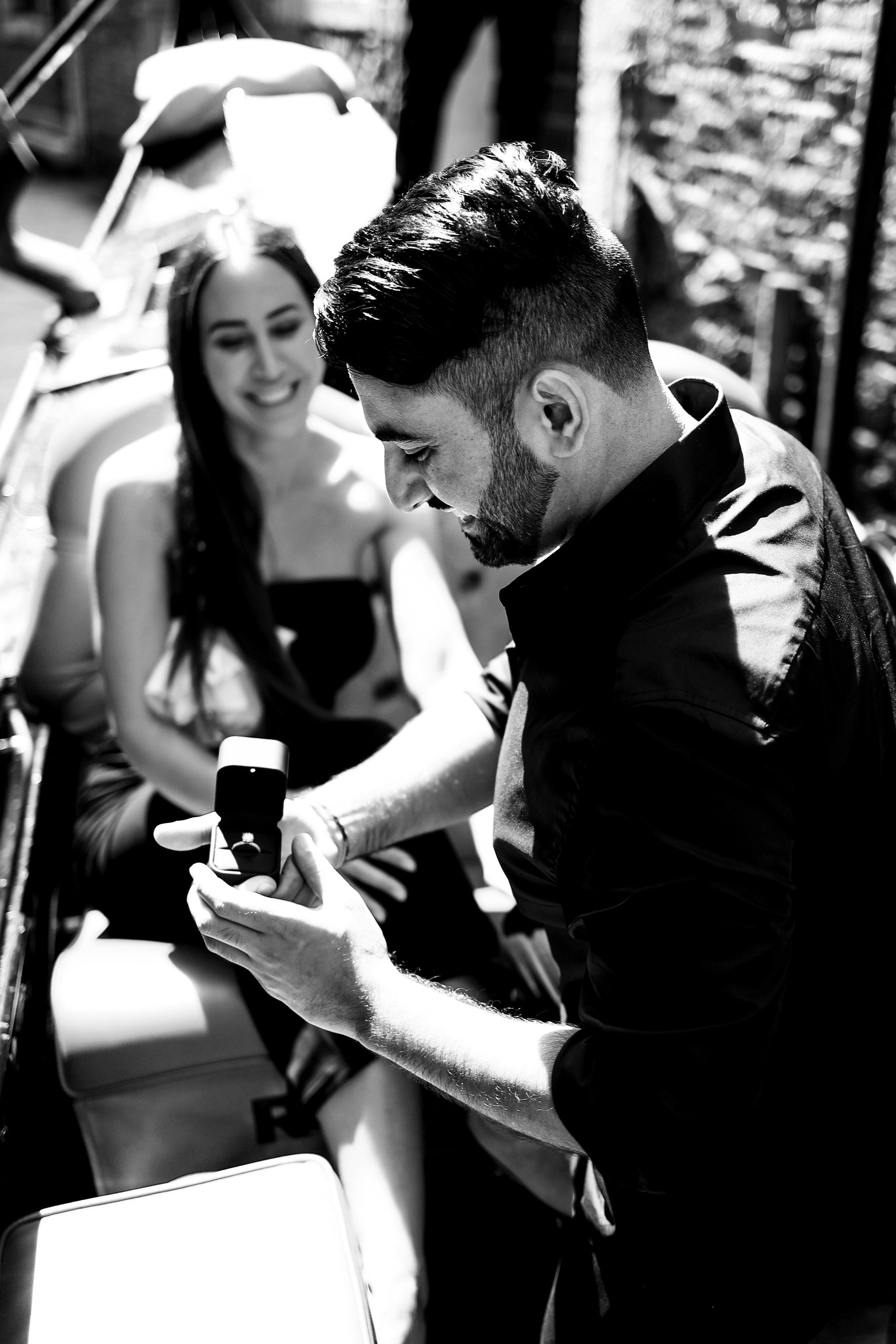 Surprise proposal on gondola ride Venice