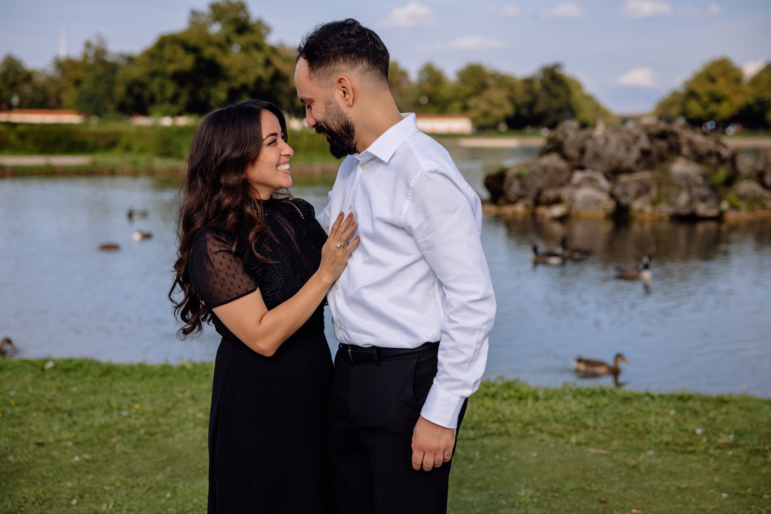 Antrag am Schloss Nymphenburg. Hochzeitsfotograf München Taufe Familienfotograf Tanja Mauke