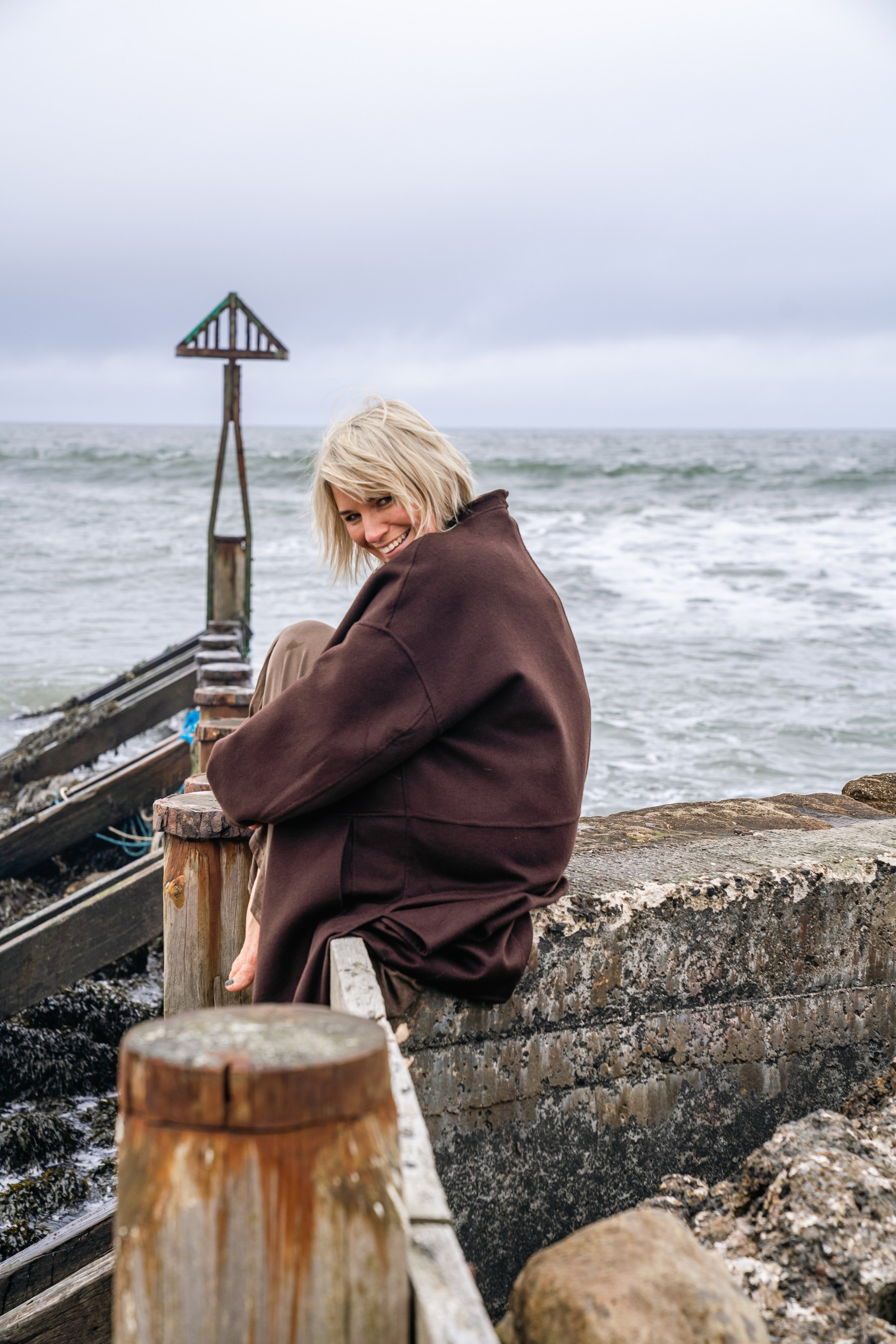 portrait photography, seaside photo session, Seaton Sluice, freedom to be yourself, body positive after 45,Newcastle upon Tyne photographer